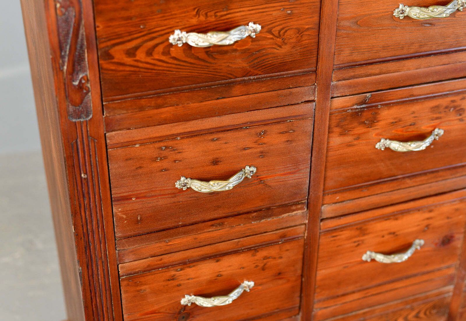 Art Nouveau Ironmongers Drawers Circa 1910 photo Furniture