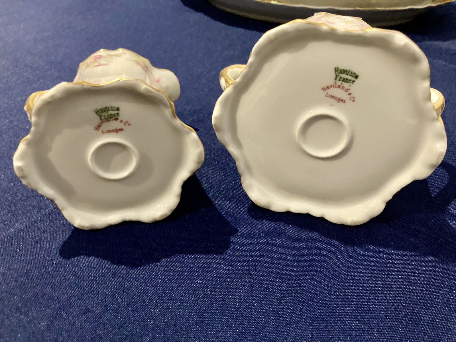 Antique Haviland Limoges Pink Roses, Gold Laurel Wreaths Dinner Set photo furniture