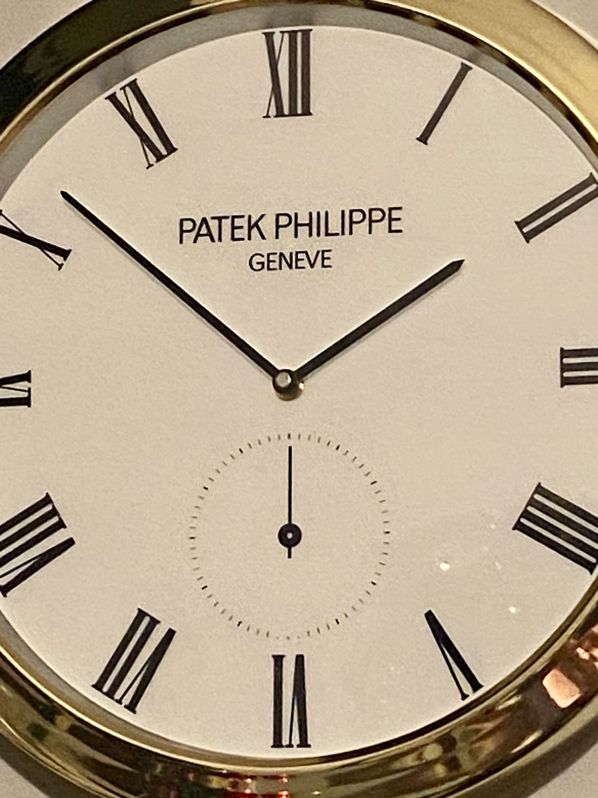 Patek Philippe Geneve Swiss Perpetual Calendar Chronograph Nautilus Dealer Promo Luxury Watch Shop Wall Clock Chronograph Timepiece photo for sale