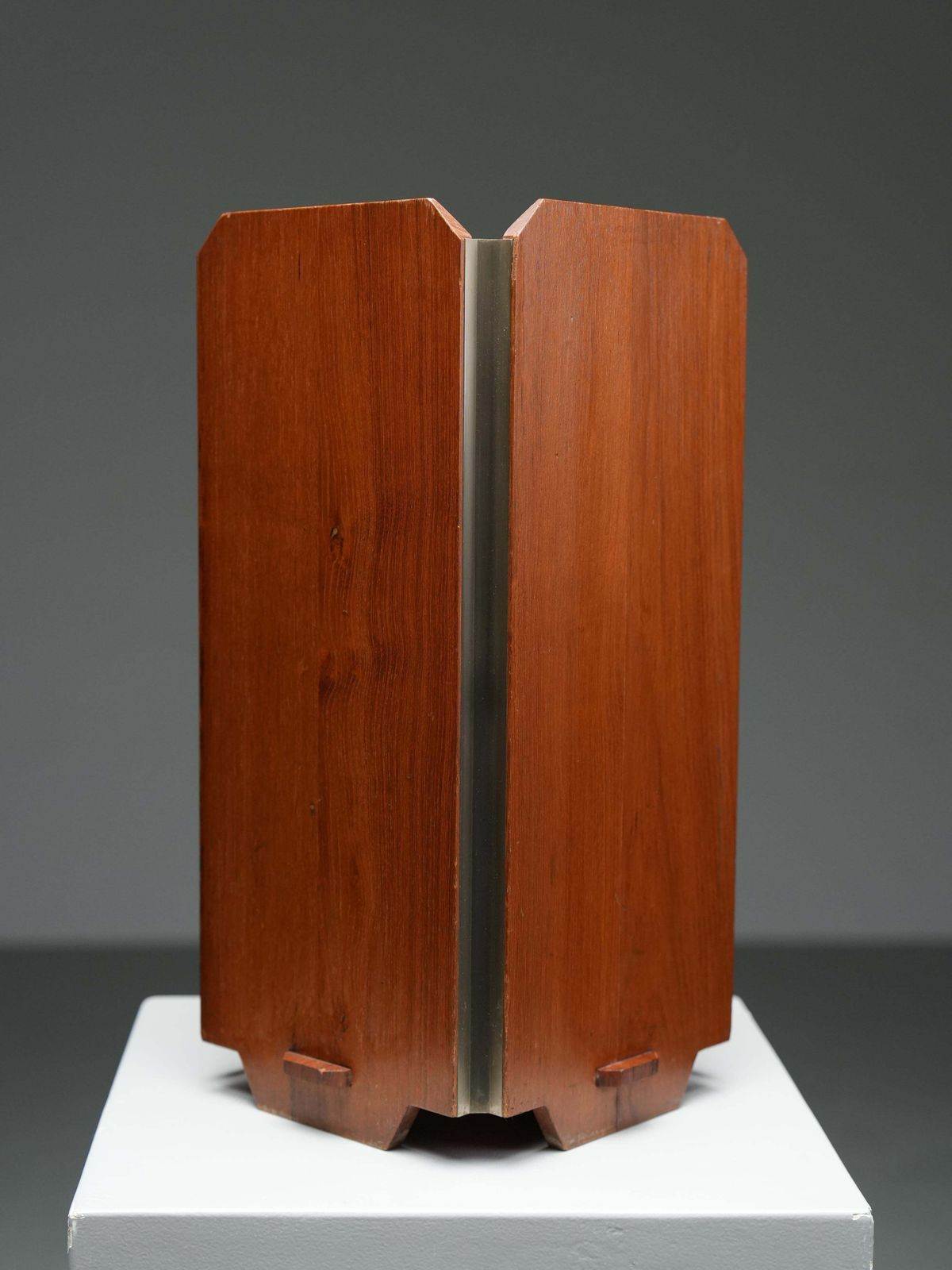 Ico Parisi Umbrella Stand For Stildomus In Walnut And Metal, Italy, 1950's photo buy