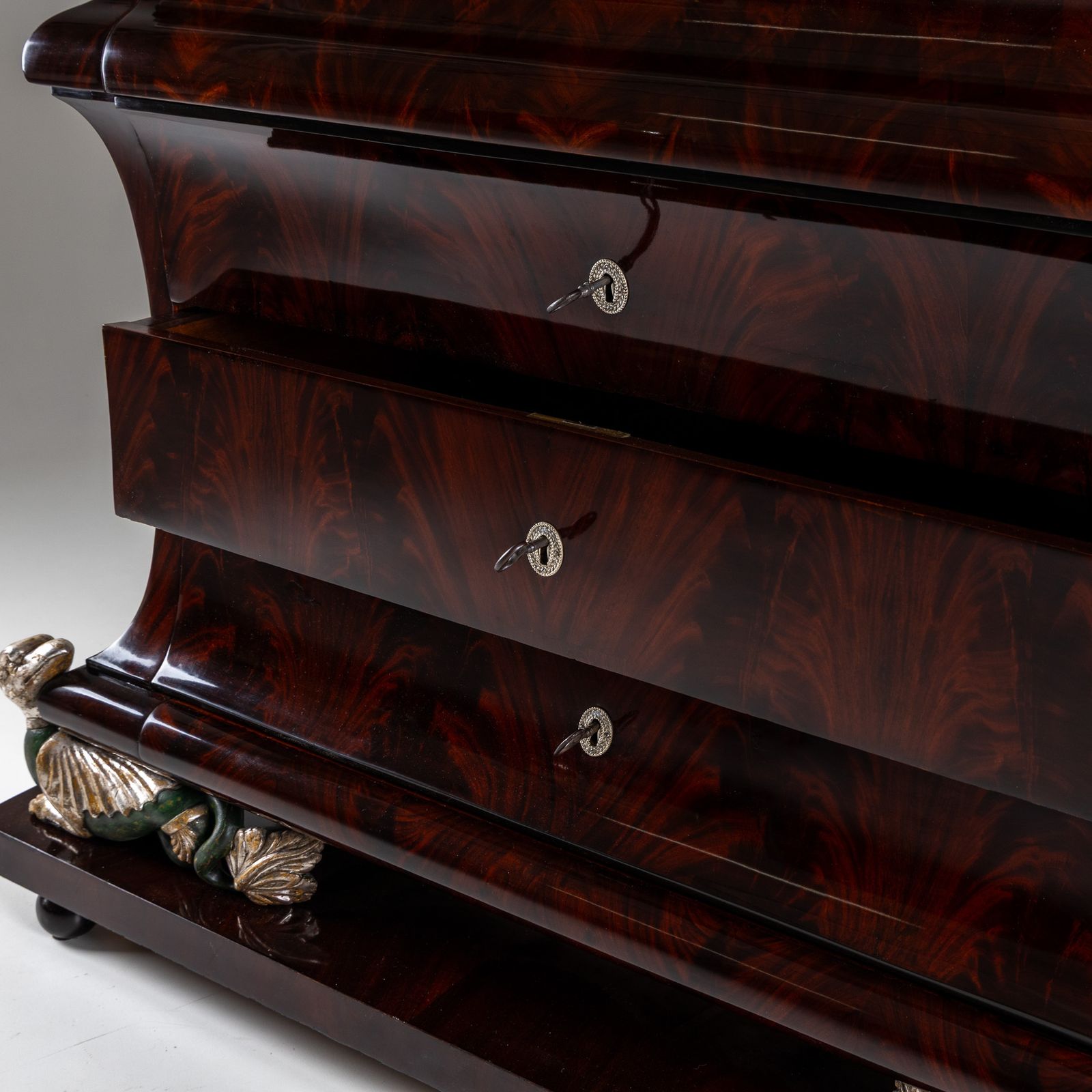 Empire Chest Of Drawers In Mahogany, Spain, Early 19th Century photo vintage