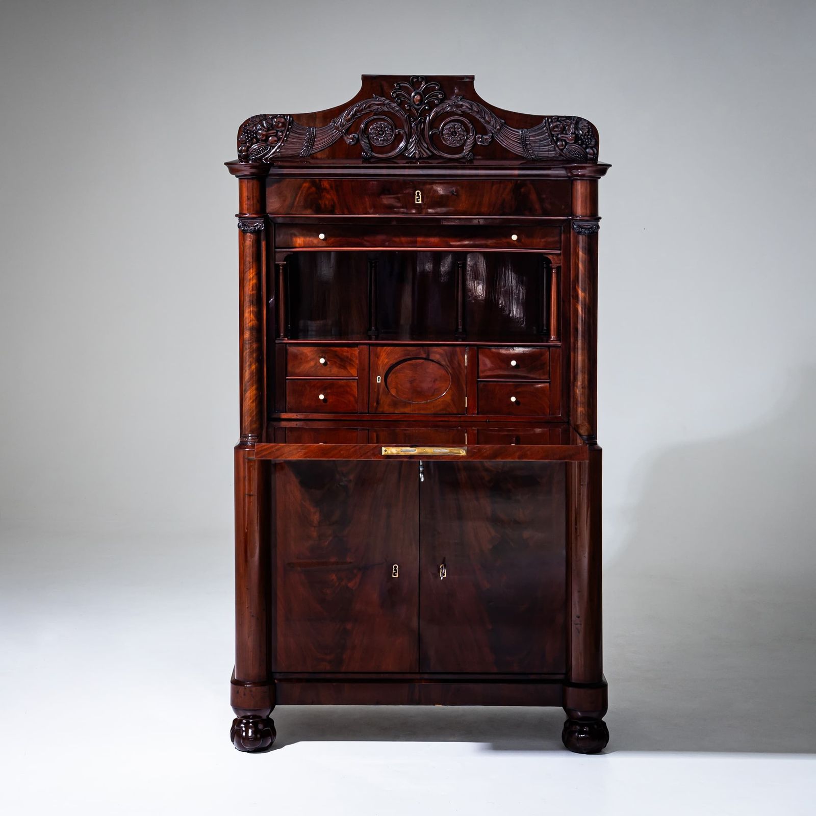 photo vinterior Louis Philippe Secretaire, Tweede Helft 19e Eeuw