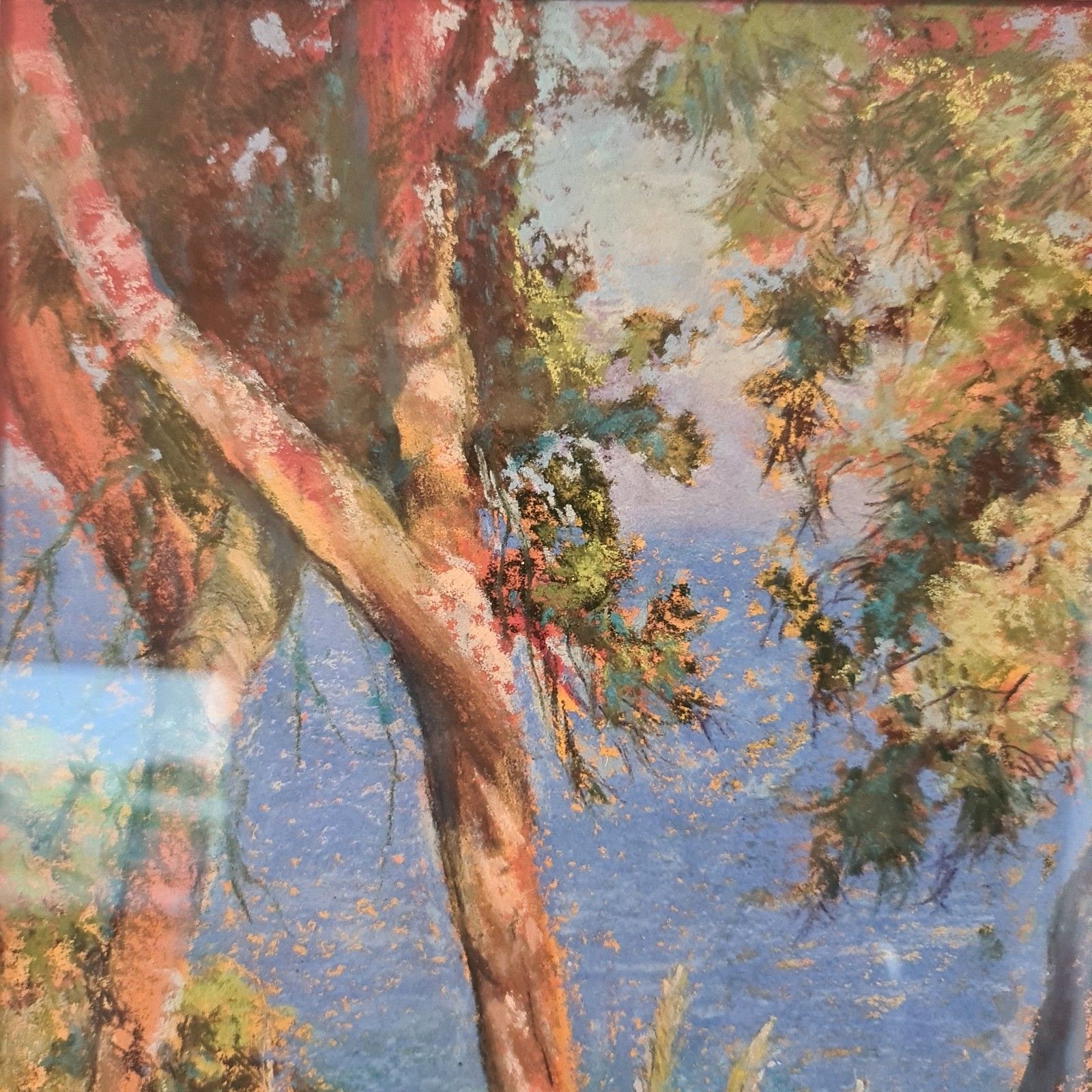 Jill Varone Oil Pastel Artwork Summer In Calabria Italy Italian Seascape photo for sale