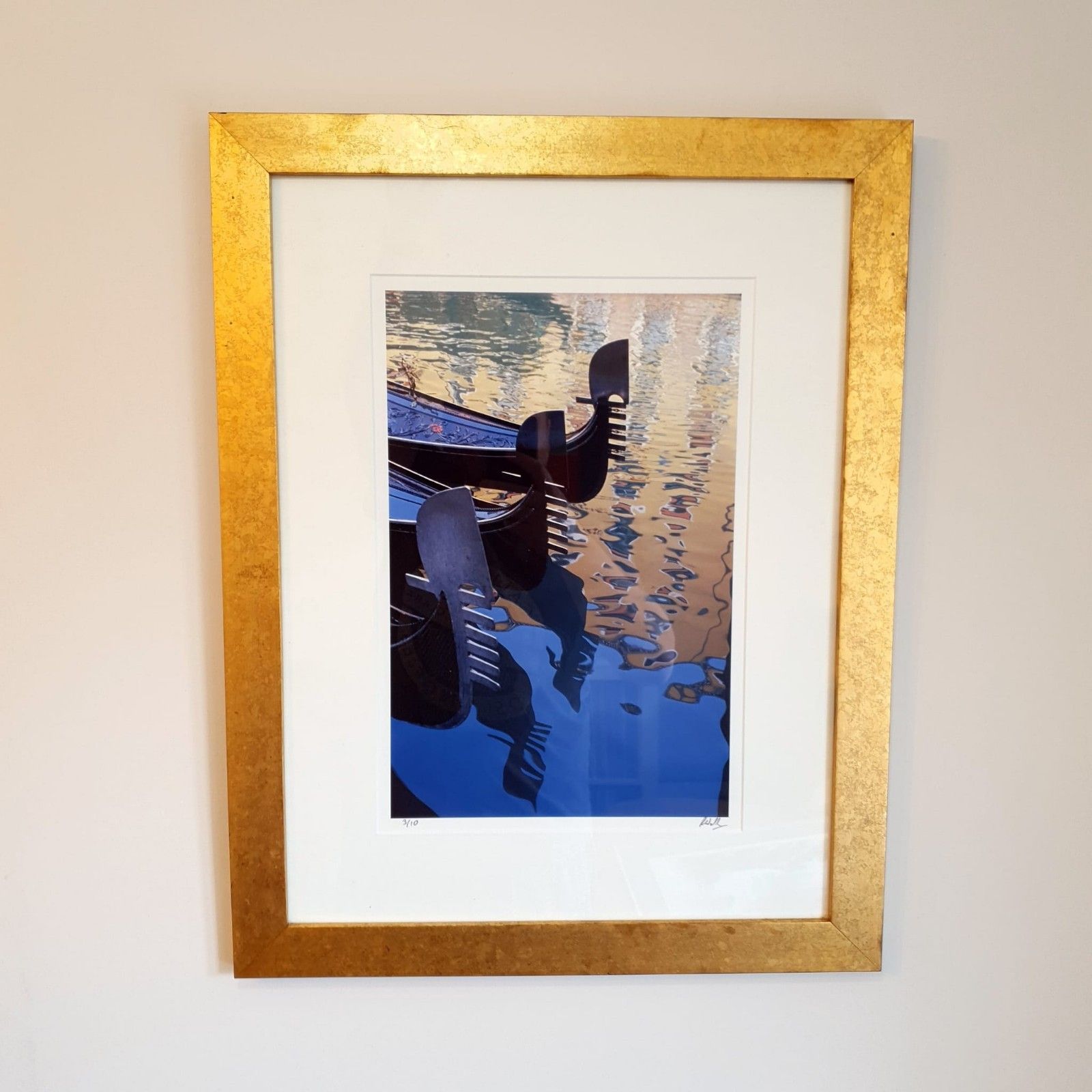 Signed Photographic Print 3 Of 10 Limited Edition 3 Gondolas Framed Photo Print