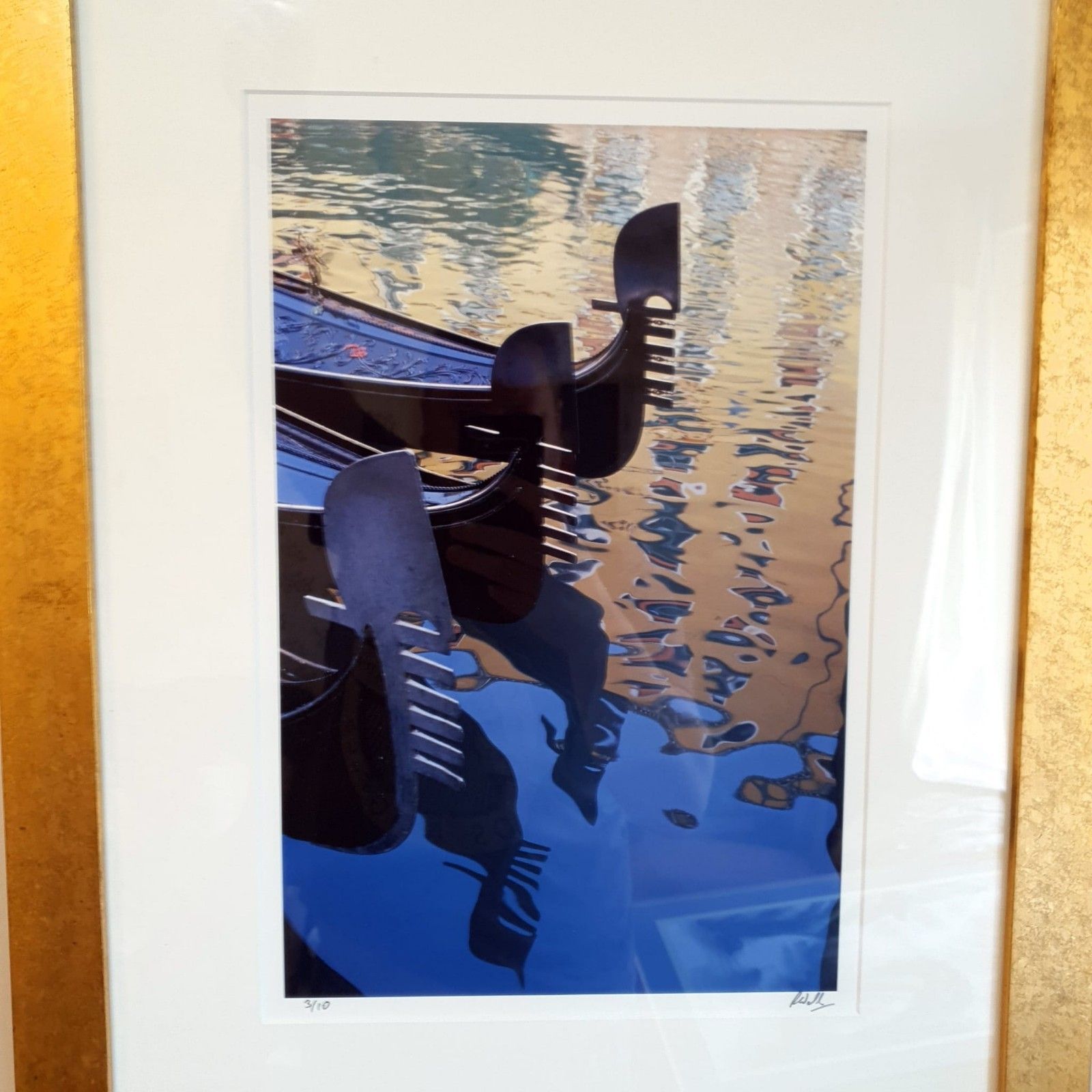 Signed Photographic Print 3 Of 10 Limited Edition 3 Gondolas Framed Photo Print photo for sale