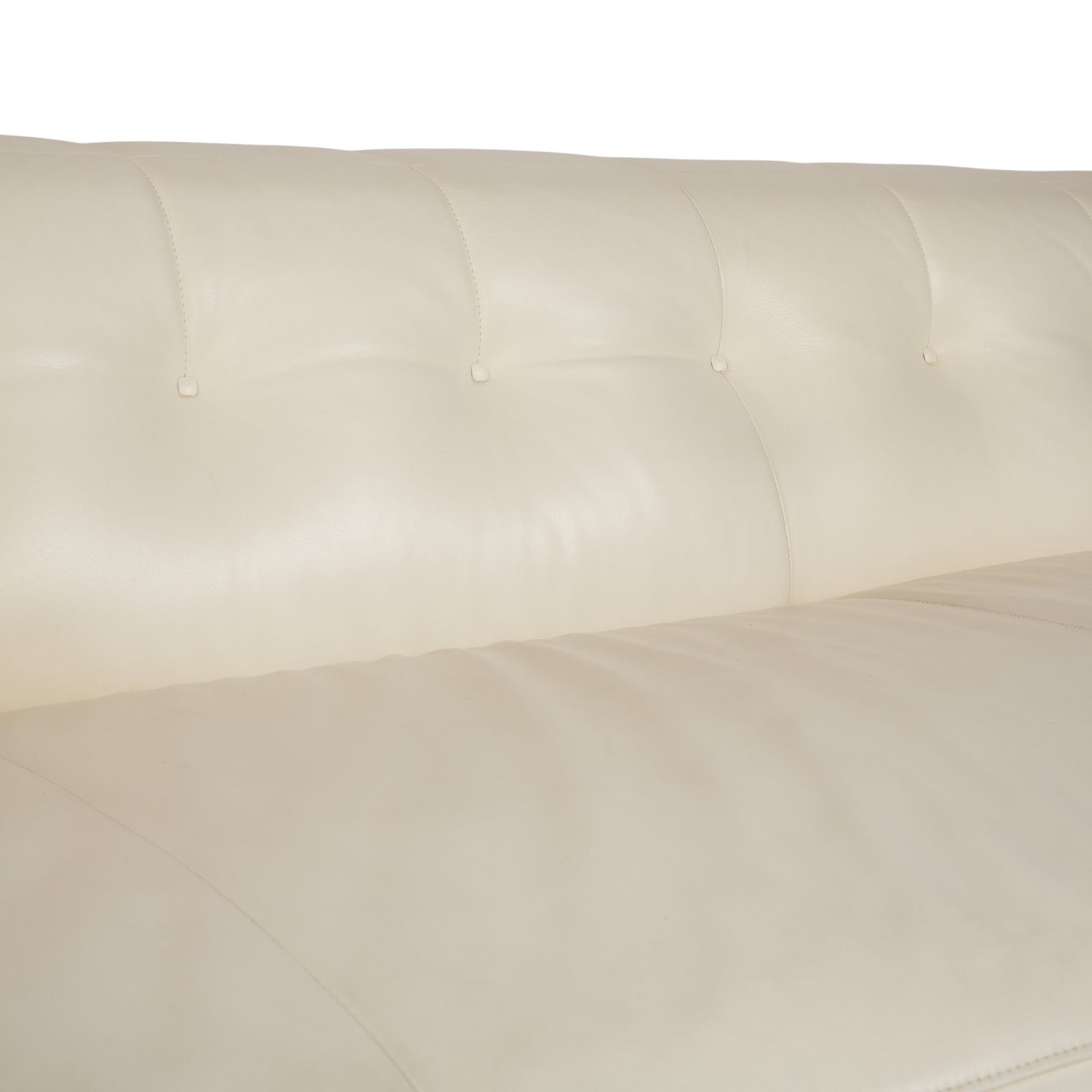 Canapé 4 places Ligne Roset Malhoun en cuir crème photo Mobilier