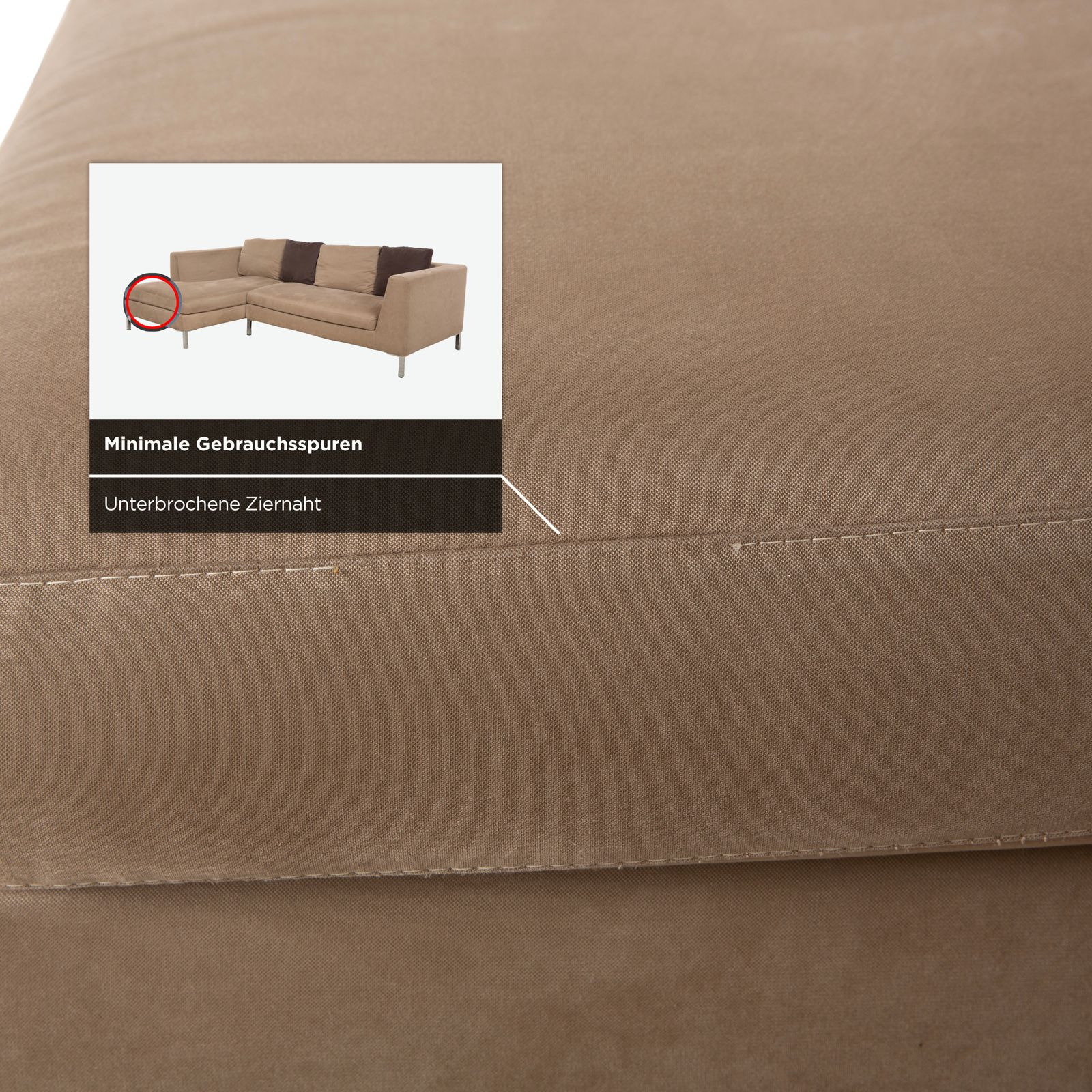 Furniture La Nouva Casa Luca Fabric Corner Sofa Beige photo