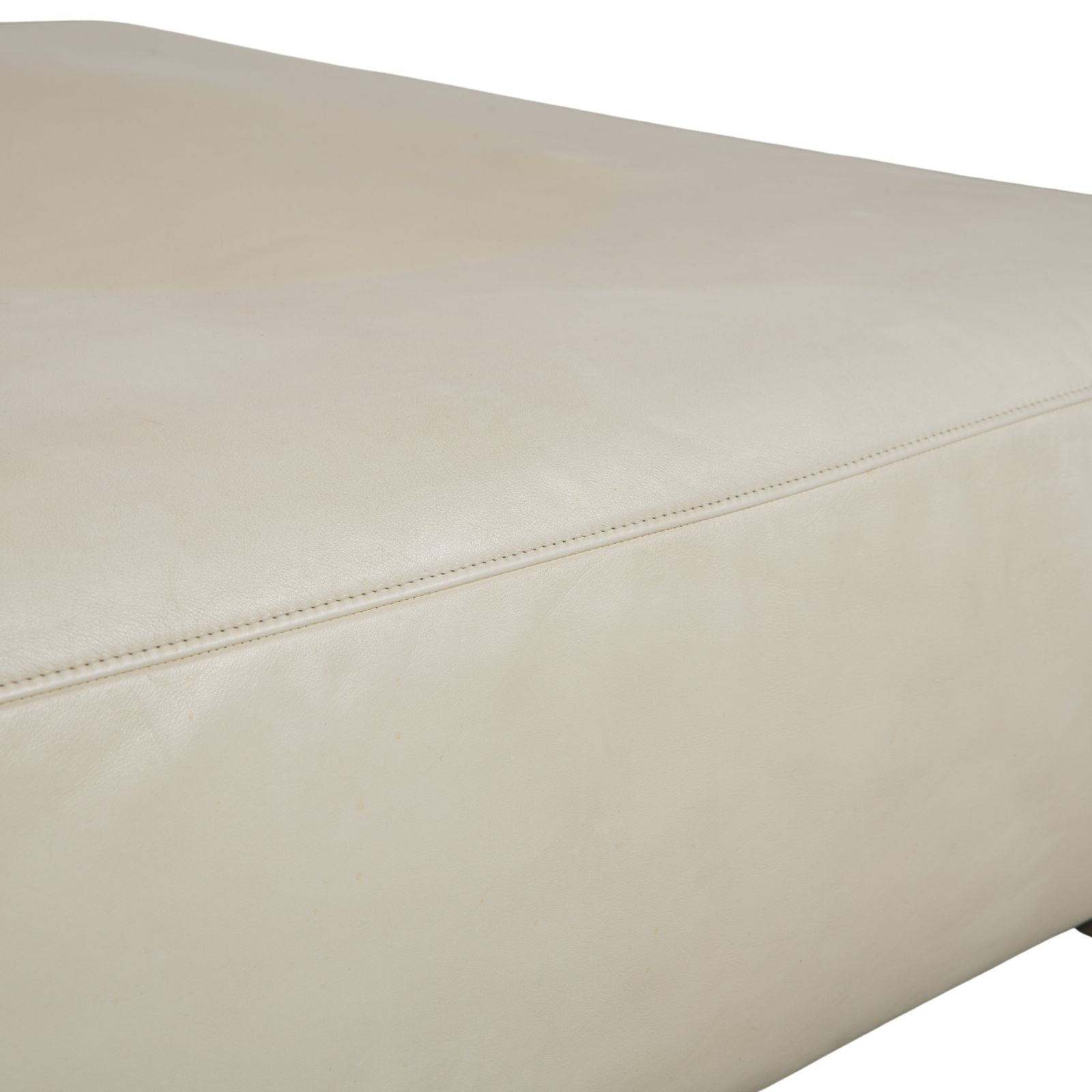 Tabouret Ligne Roset Malhoun en cuir crème photo for sale