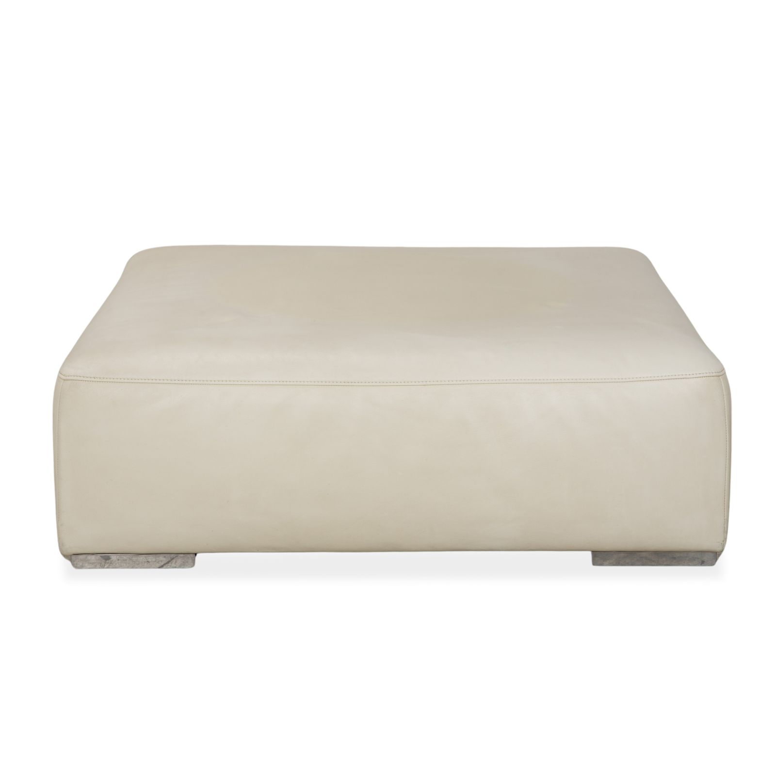 Tabouret Ligne Roset Malhoun en cuir crème photo vintage