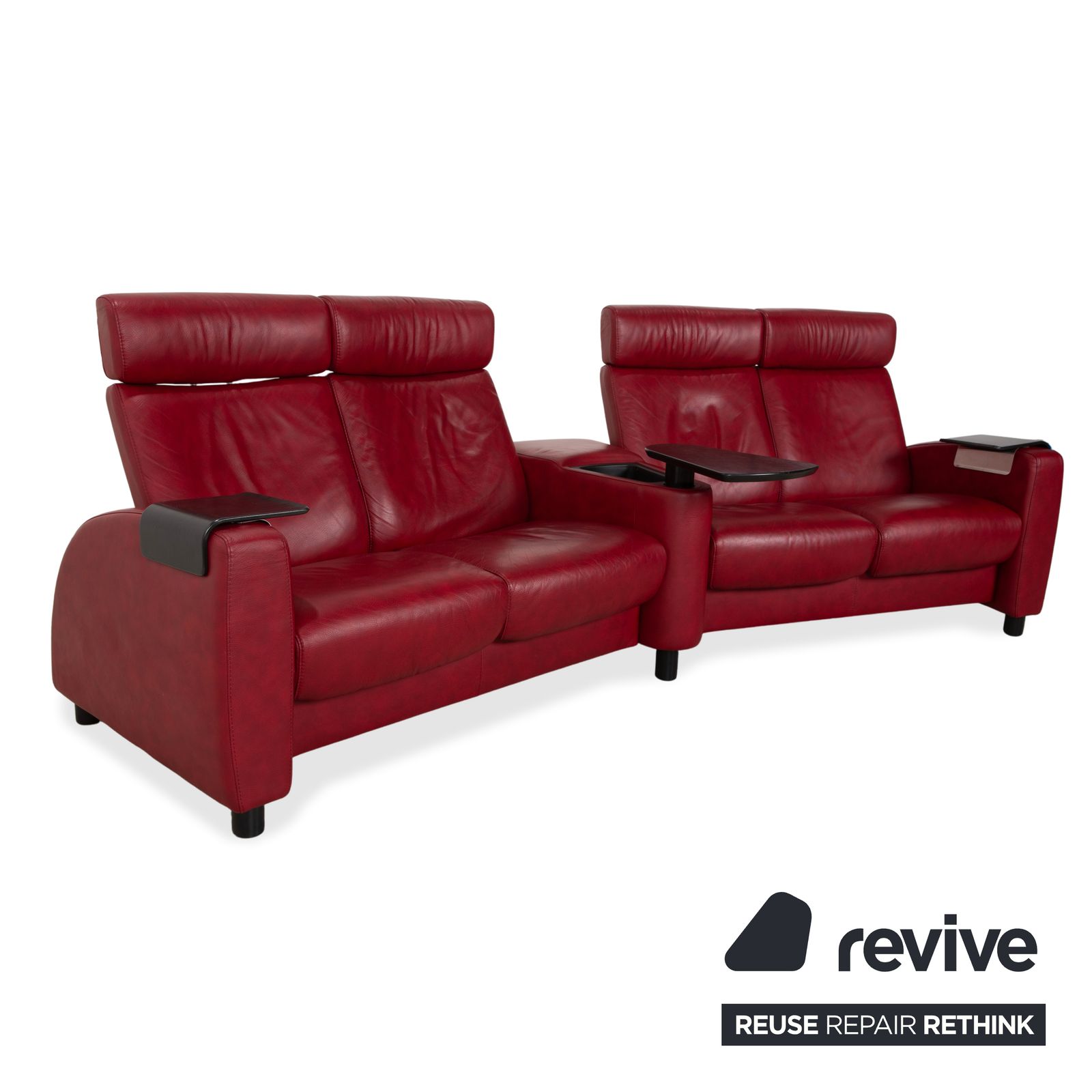 Canapé Stressless Arion 4 places, rouge, fonction manuelle photo Mobilier