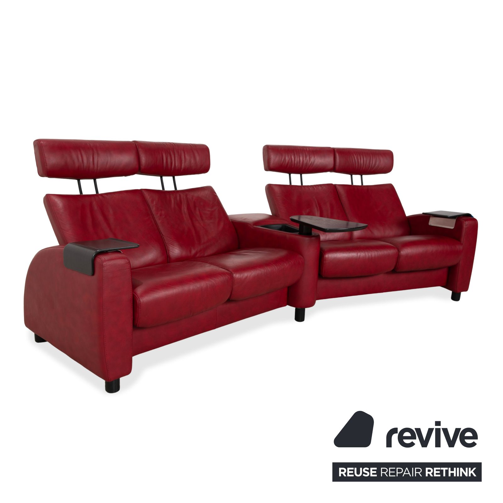 Canapé Stressless Arion 4 places, rouge, fonction manuelle photo 3241.0