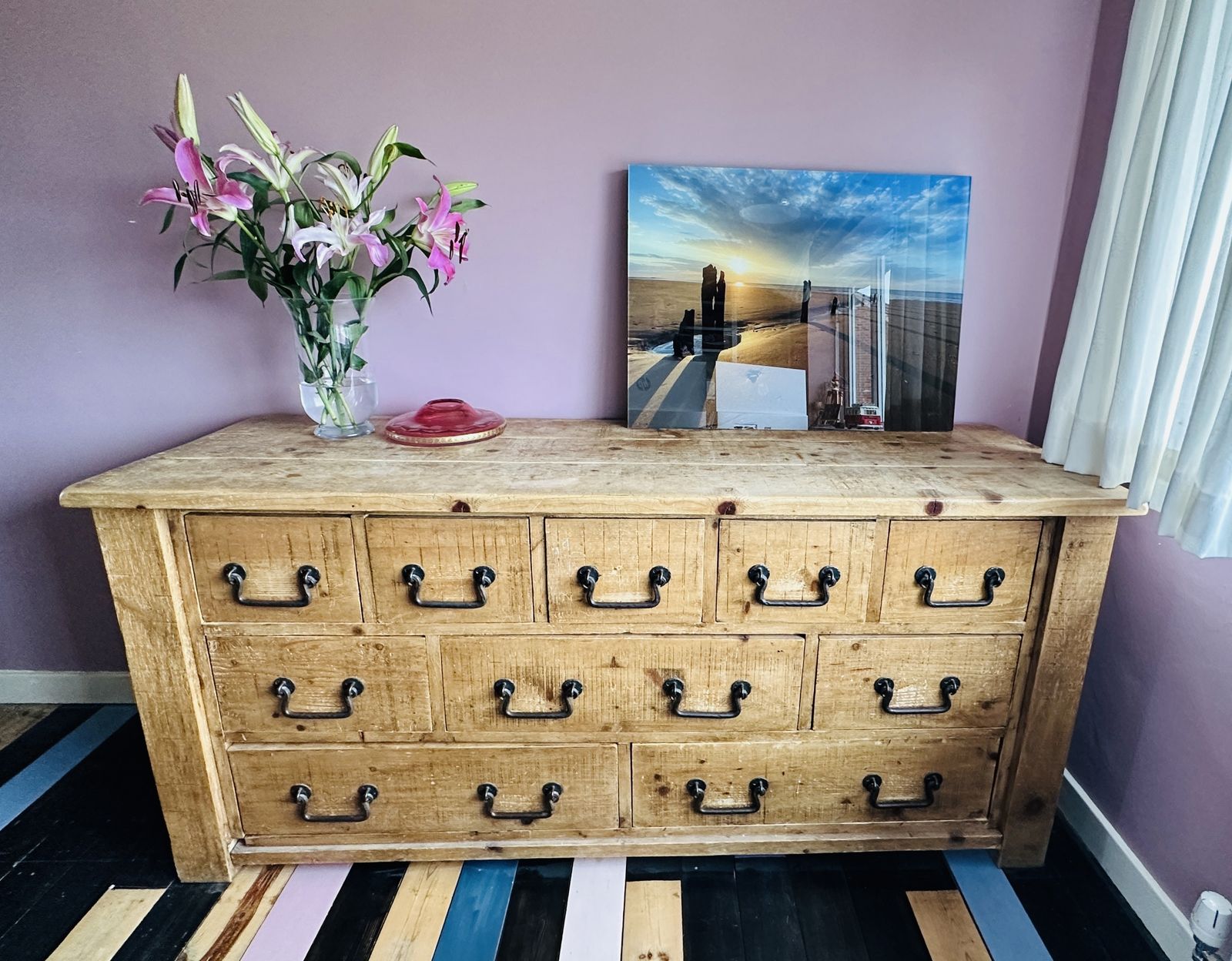 Extra Large Solid Pine Wood Chest Of Drawers