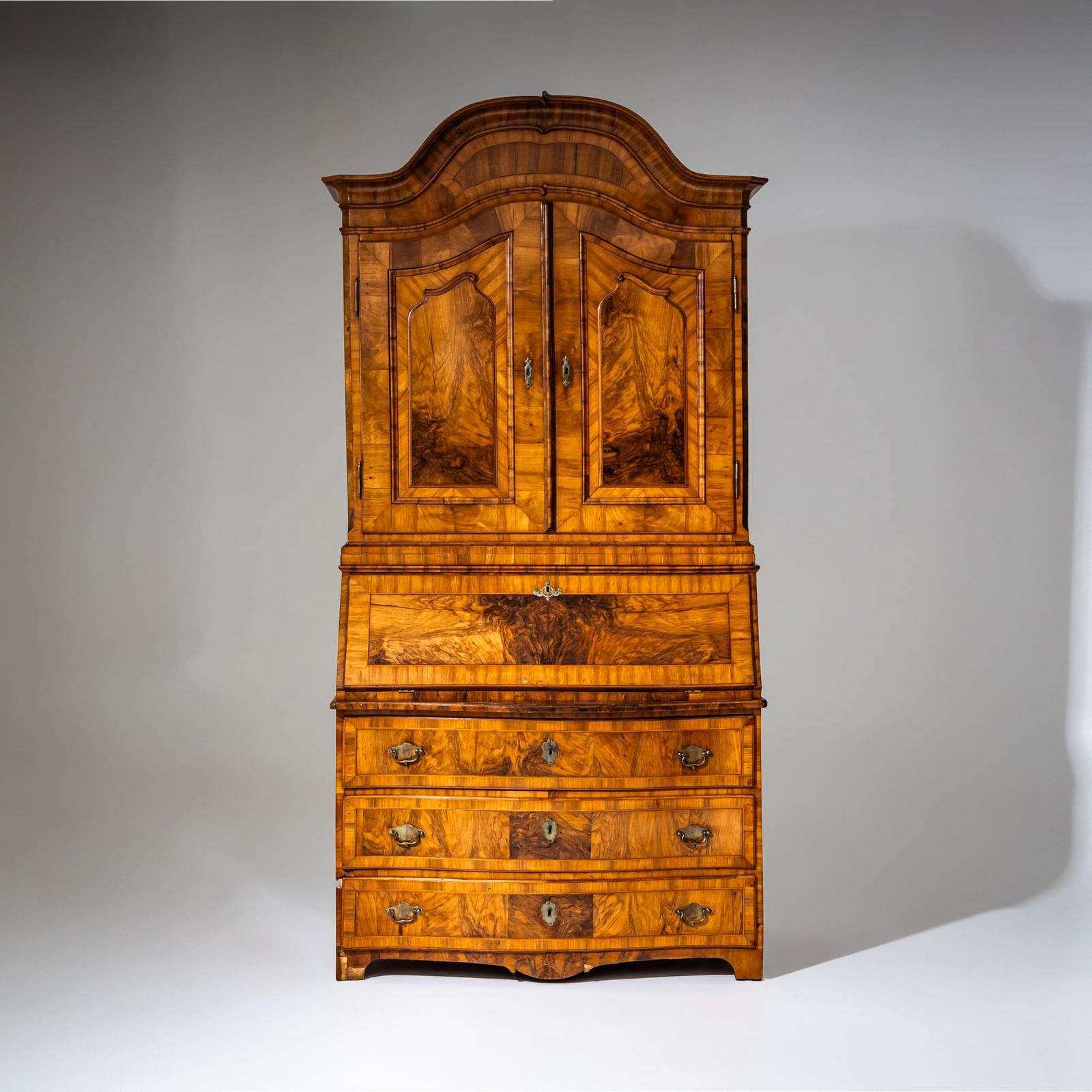 Baroque Secretary In Walnut, 18th/19th Century