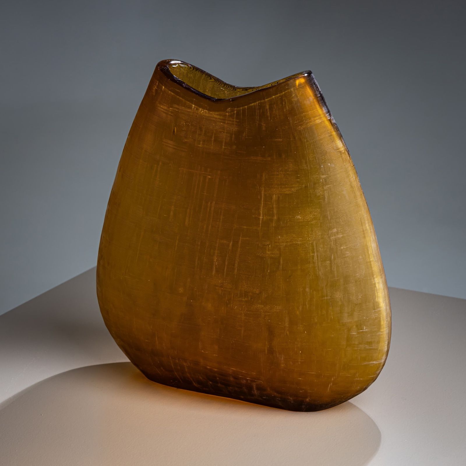 Amber Glass Vase, Italy, 1960s/70s photo furniture