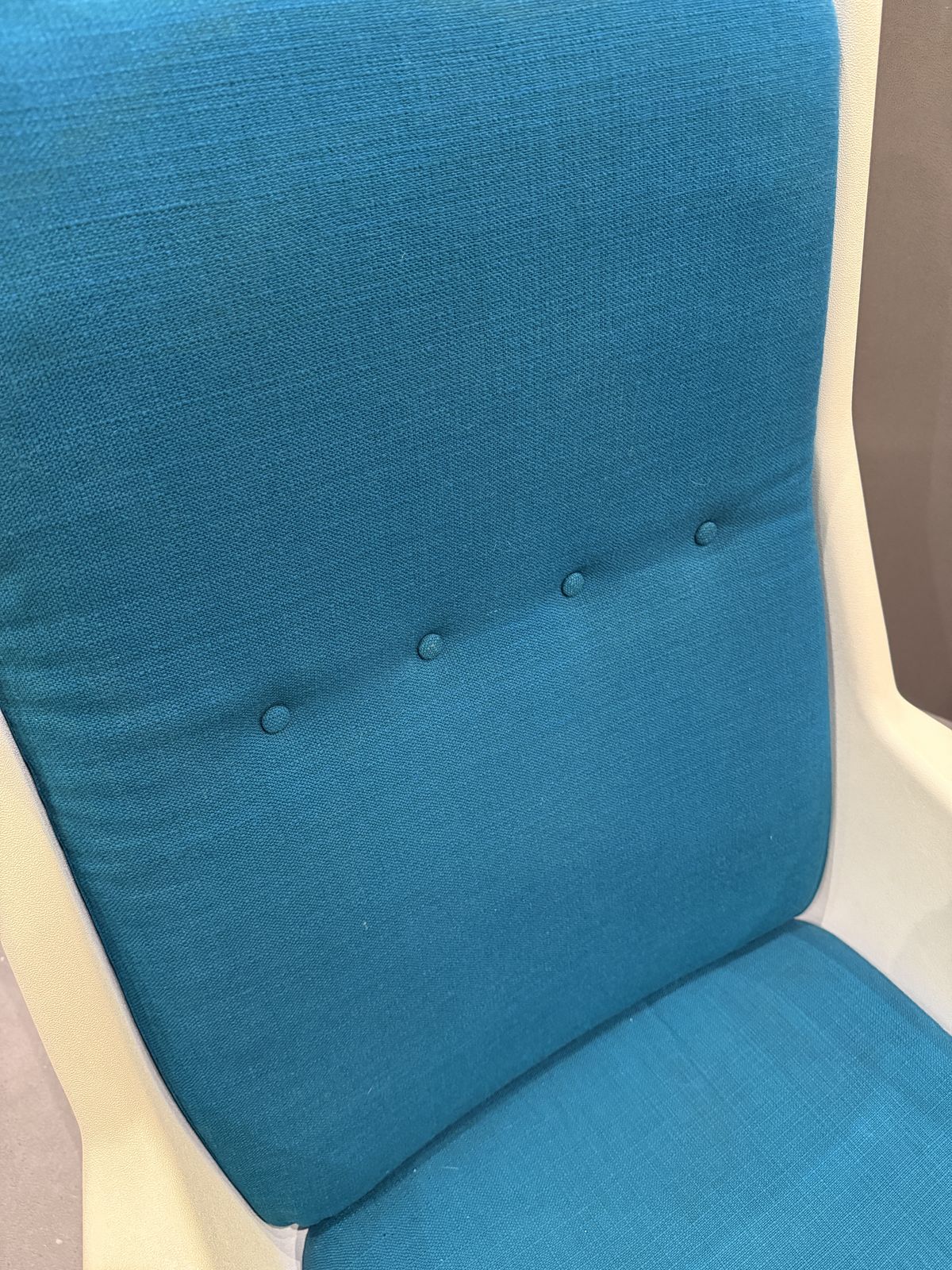photo buy Vintage Robin Day For Hille 1970s Lounge Chair Iconic British Design   Cream And Teal