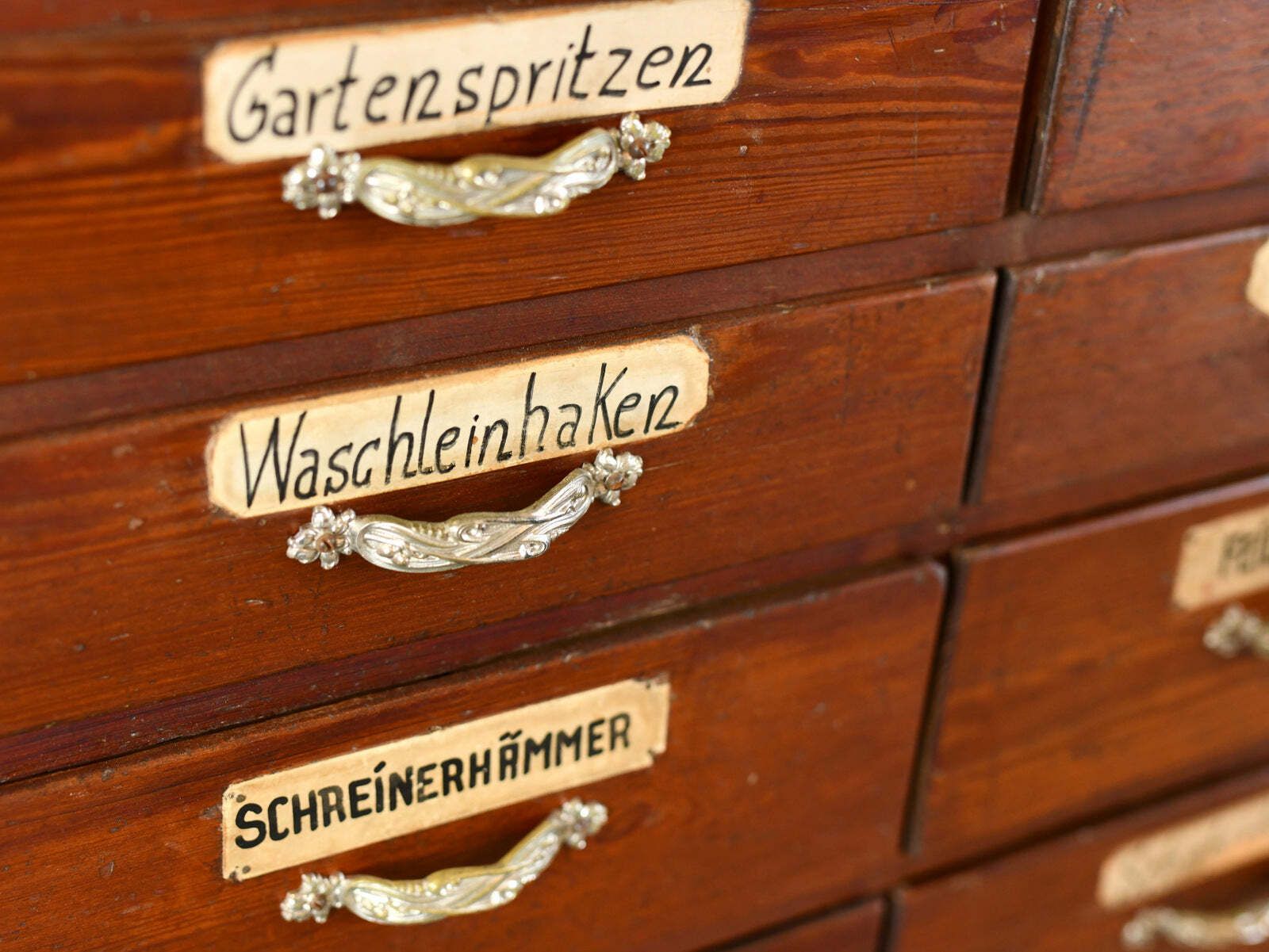 photo furniture Art Nouveau Ironmongers Drawers Circa 1910