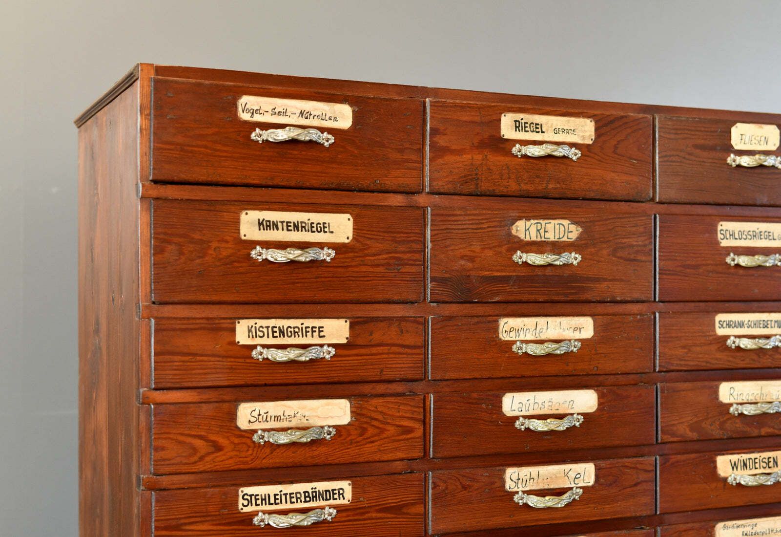 Art Nouveau Ironmongers Drawers Circa 1910 photo for sale