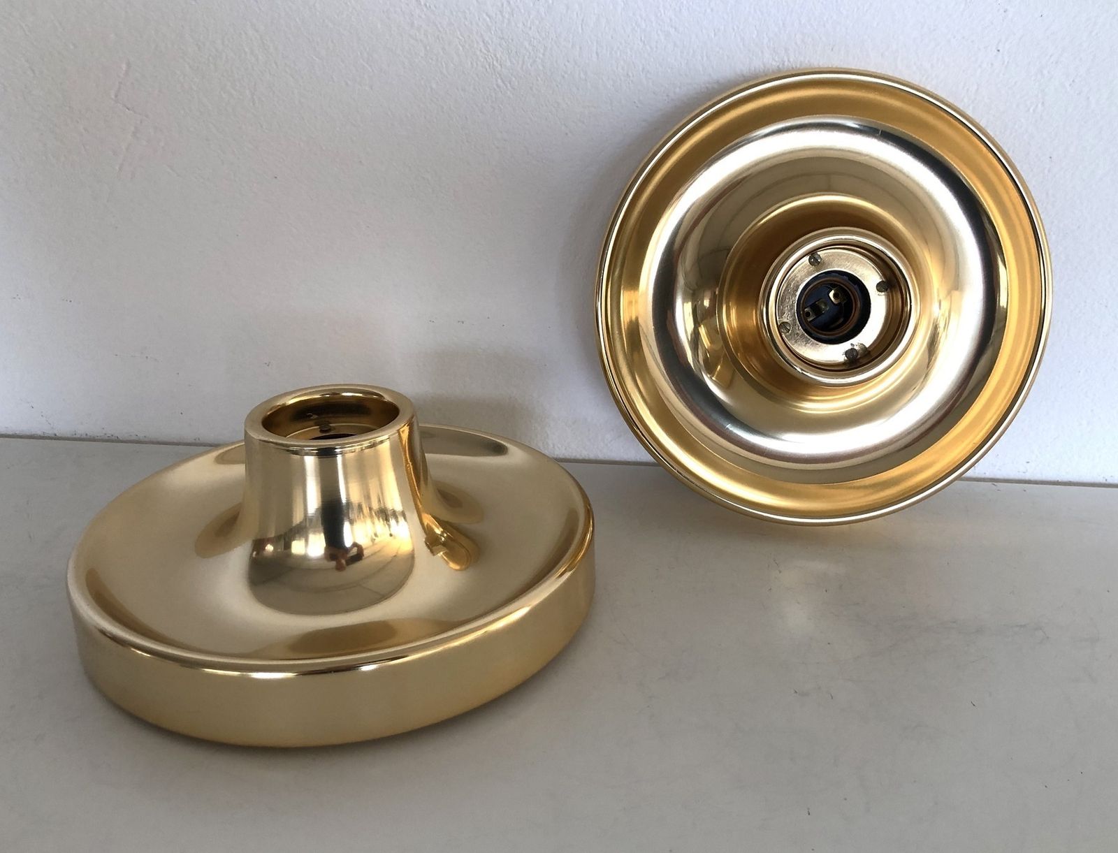 Italian Flush Mount Lights Or Wall Lights By Tronconi, Set Of 2 photo furniture