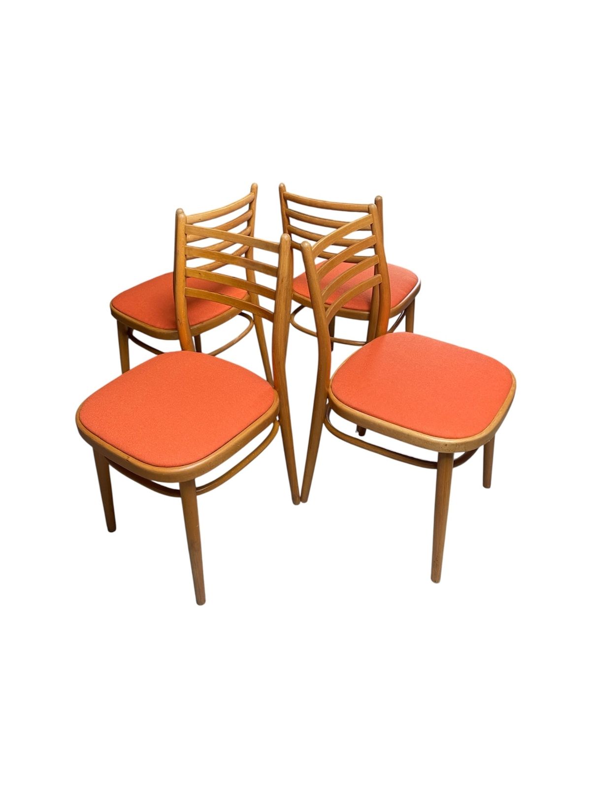 Vintage Mid Century Modern Dining Chairs By Ligna X4 photo vintage