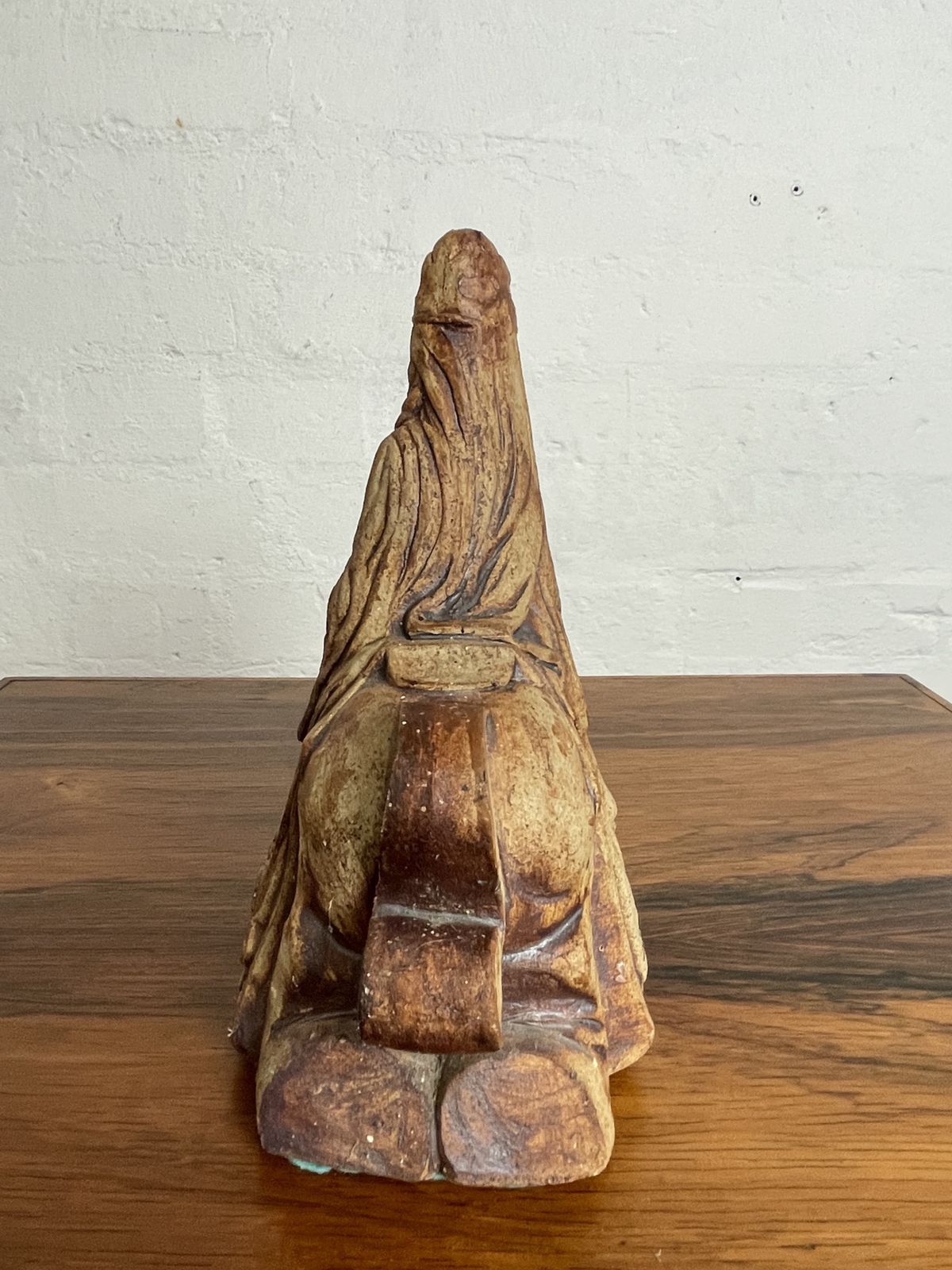 photo for sale Vintage Quantock Pottery King Arthur & Queen Guinevere Figures | 1970s Stoneware | Inspired By Lewis Chessmen