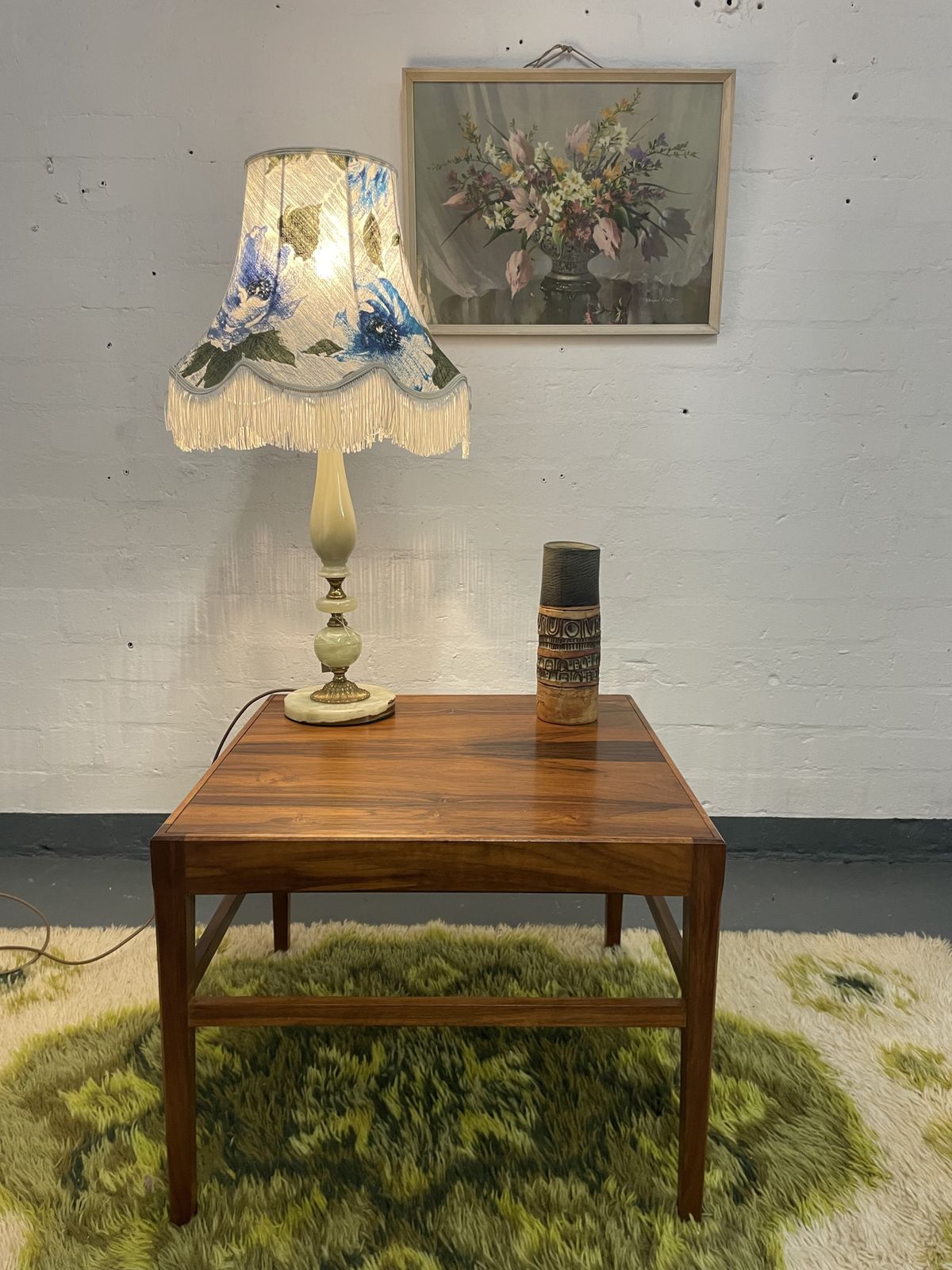 1960s Mid Century Modern Rosewood Side Table | Vintage Mcm Accent / Lamp Table