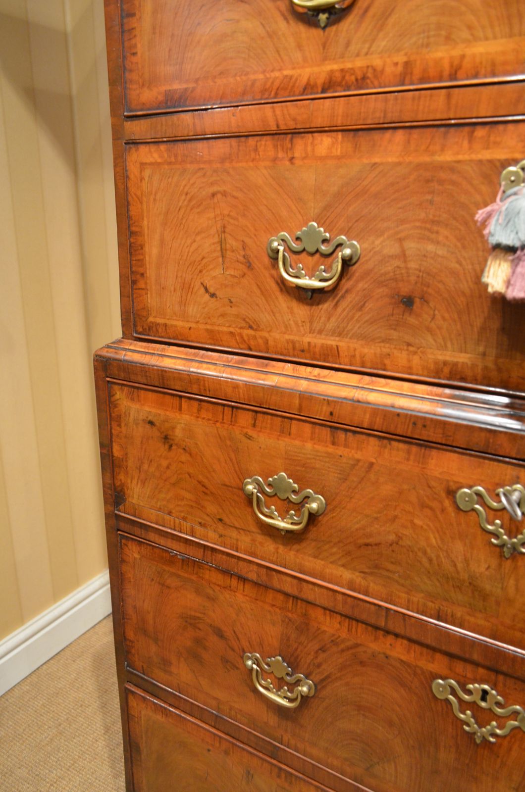 photo for sale Beautiful George I Walnut Chest On Chest