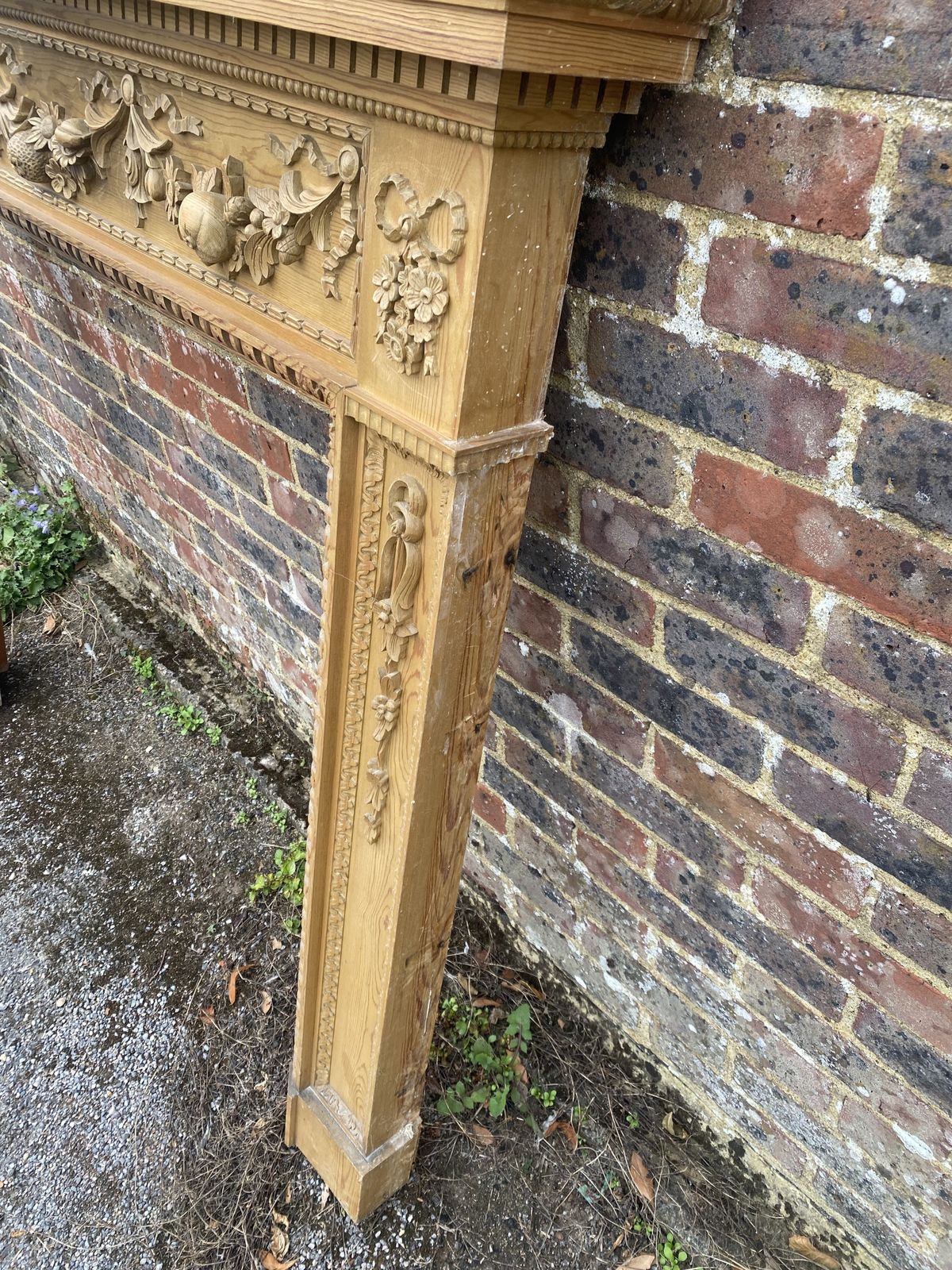 Georgian Style Hand Carved Fireplace Surround photo for sale