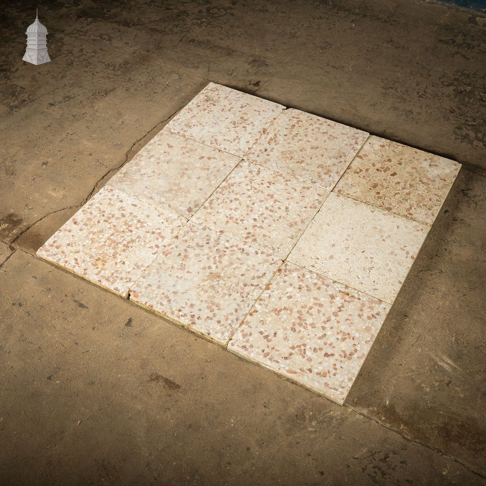 photo buy Terrazzo Tiles, Reclaimed, Batch Of 35   3 Square Metres