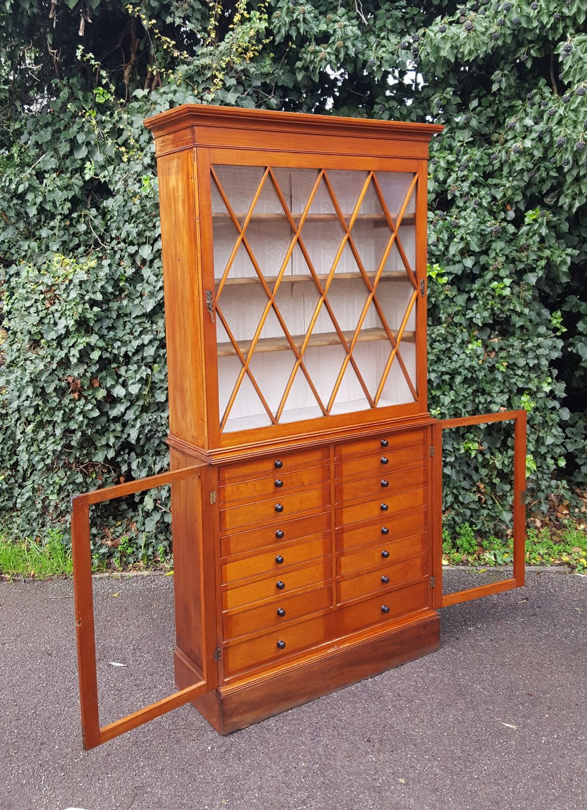 Victorian Mahogany Collectors Cabinet photo for sale
