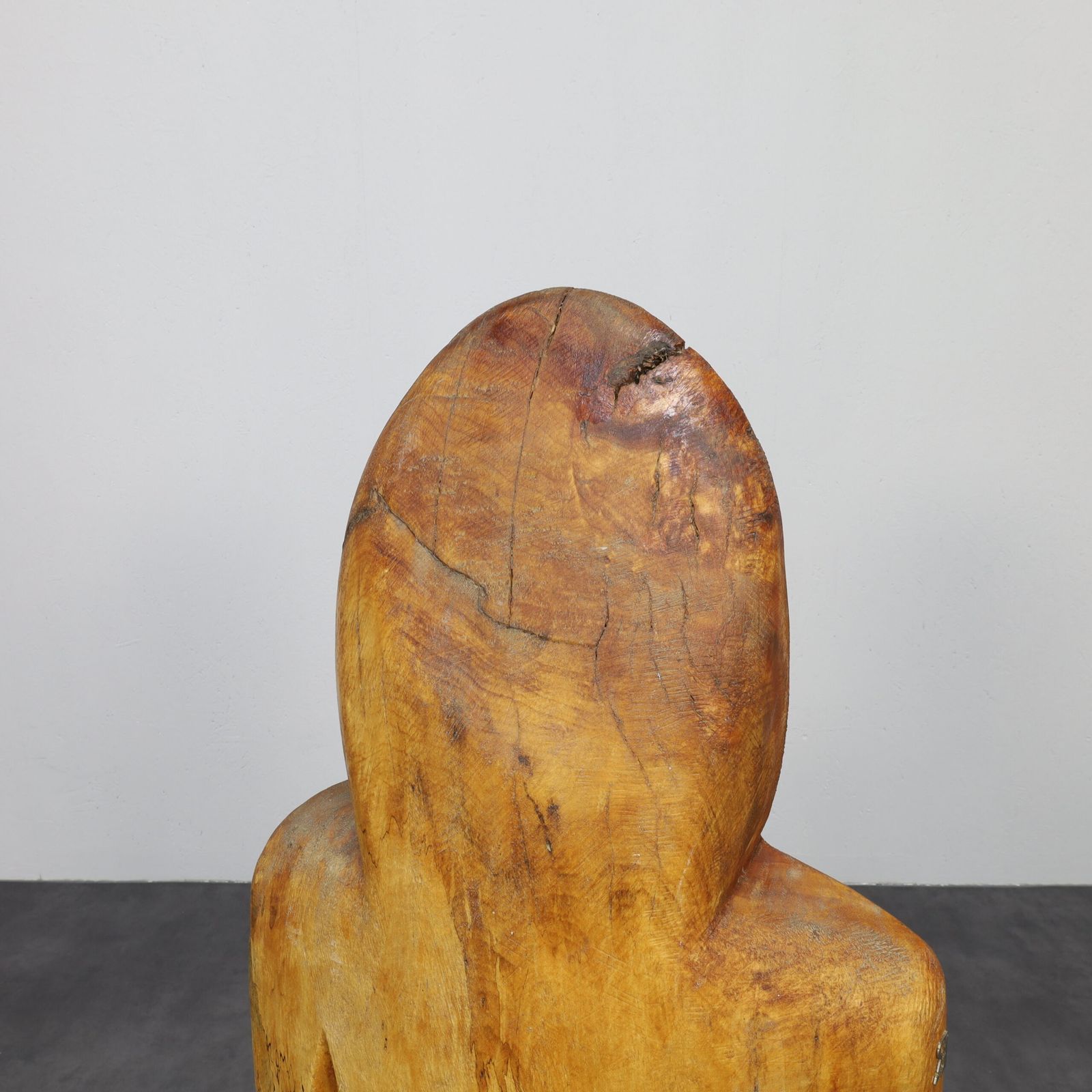 Sculpture Group Family In Wood By Roland Lavianne 1970s photo vinterior