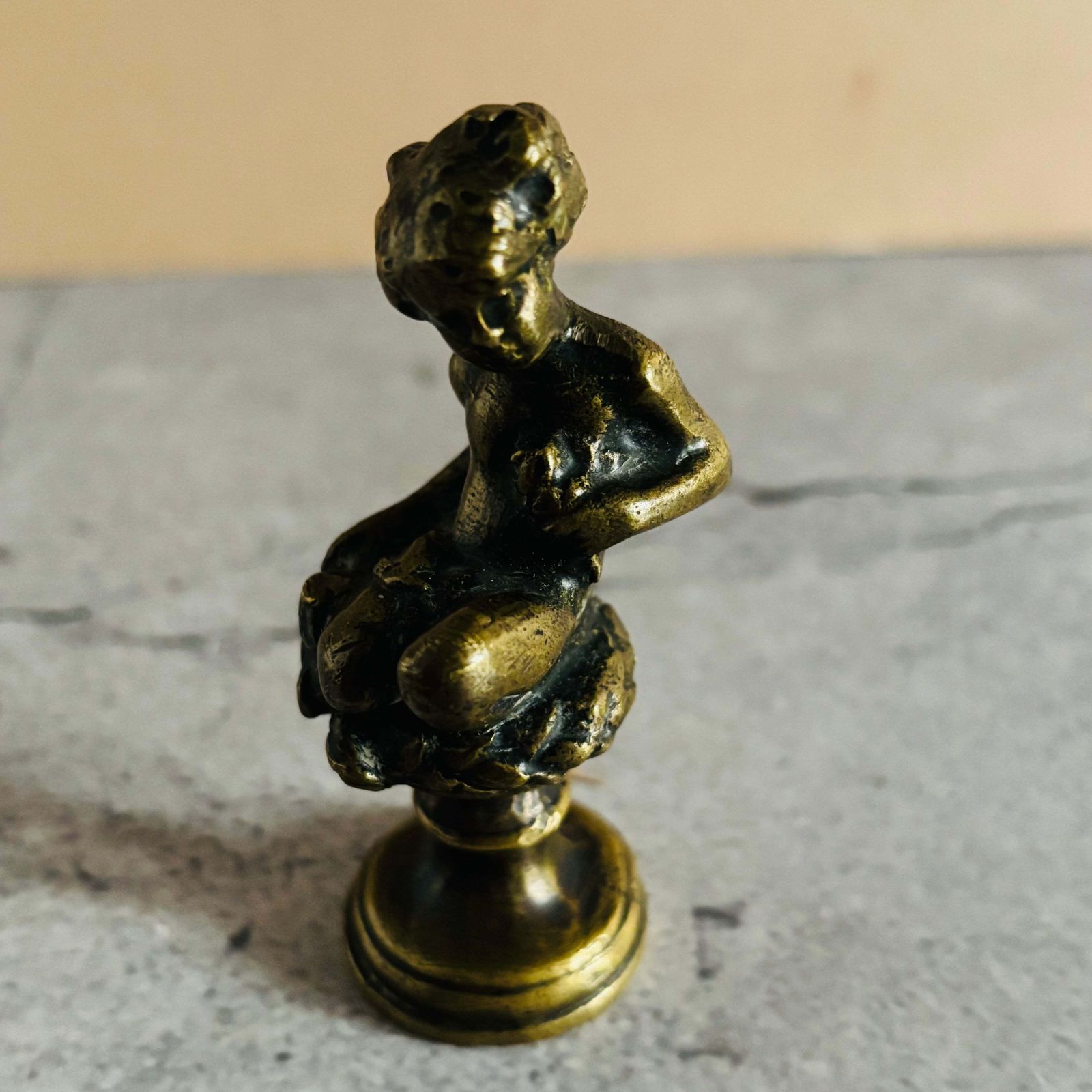 Bronze Wax Seal Stamp Sculpture photo furniture