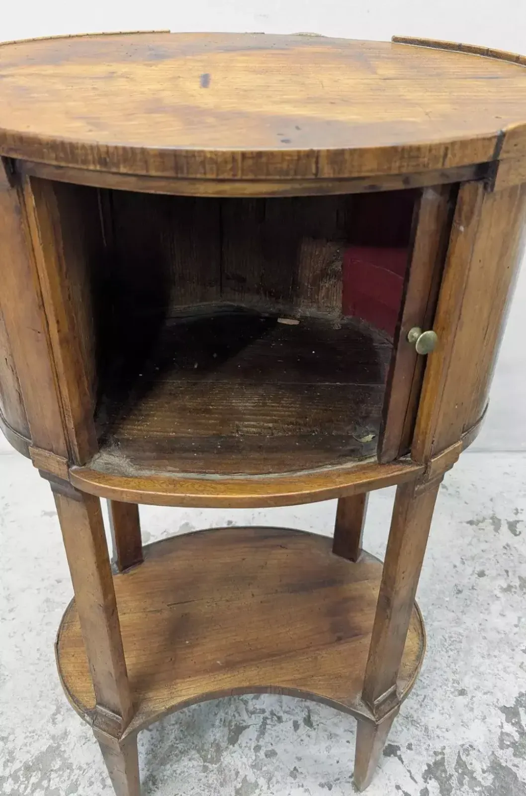 Louis XVI Kidney Shaped Bedside Table With Curtains photo 427.0