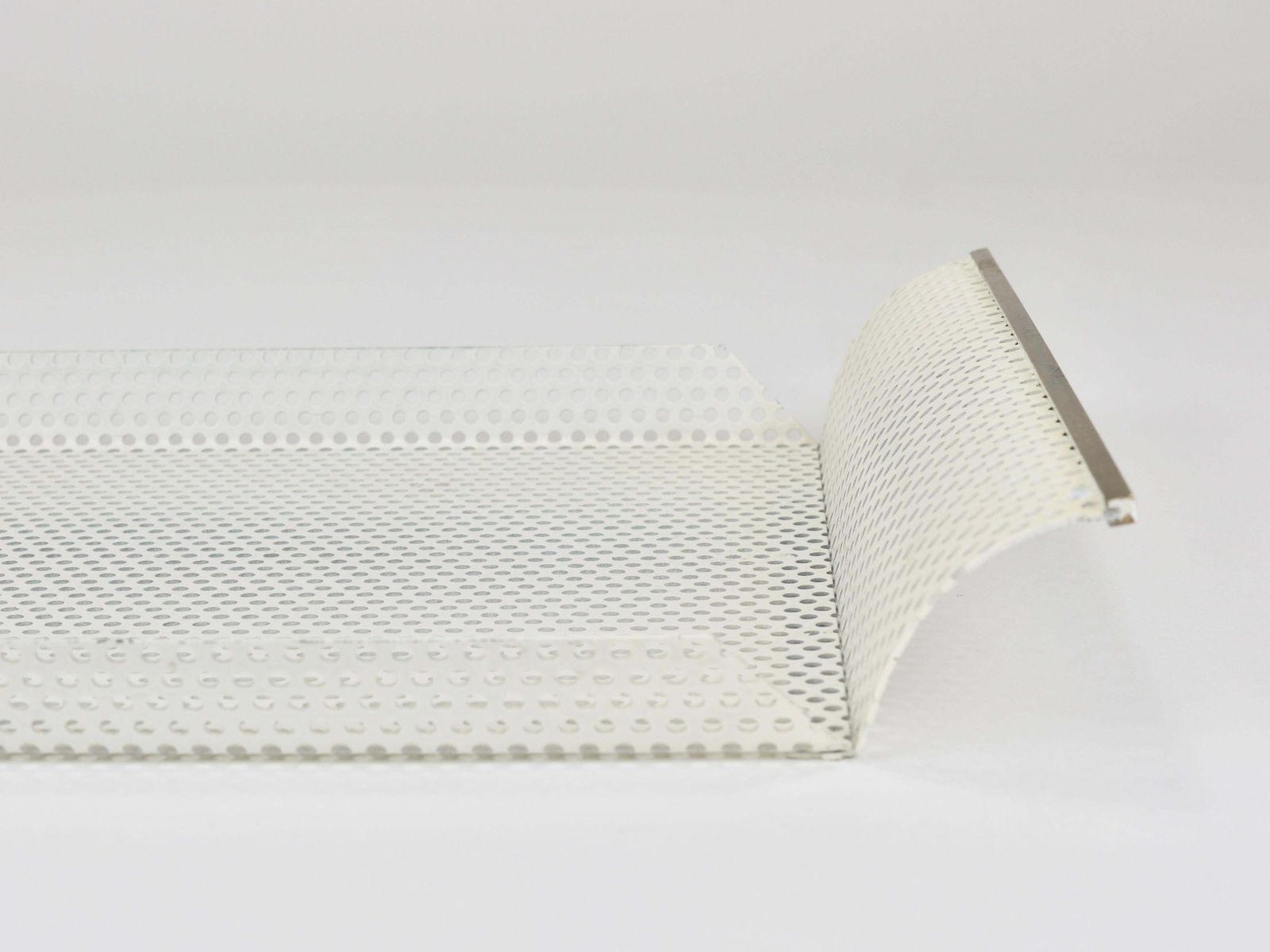 Vereinigte Werkstätten Rigitulle Brass And Perforated Metal Tray, Germany, 1970s photo buy