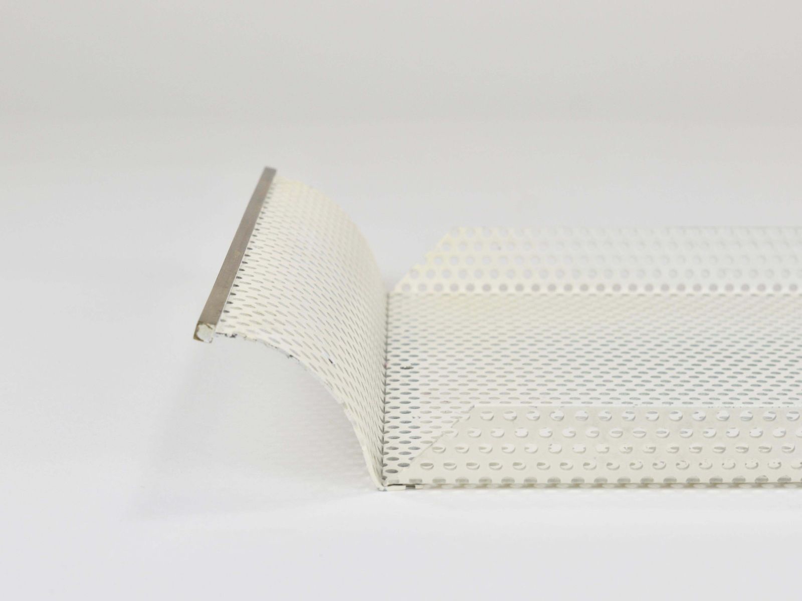 Vereinigte Werkstätten Rigitulle Brass And Perforated Metal Tray, Germany, 1970s photo vintage
