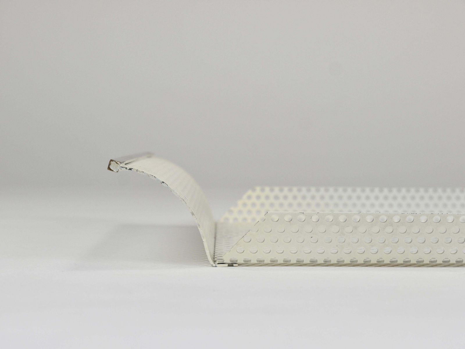 651.0 Vereinigte Werkstätten Rigitulle Brass And Perforated Metal Tray, Germany, 1970s photo