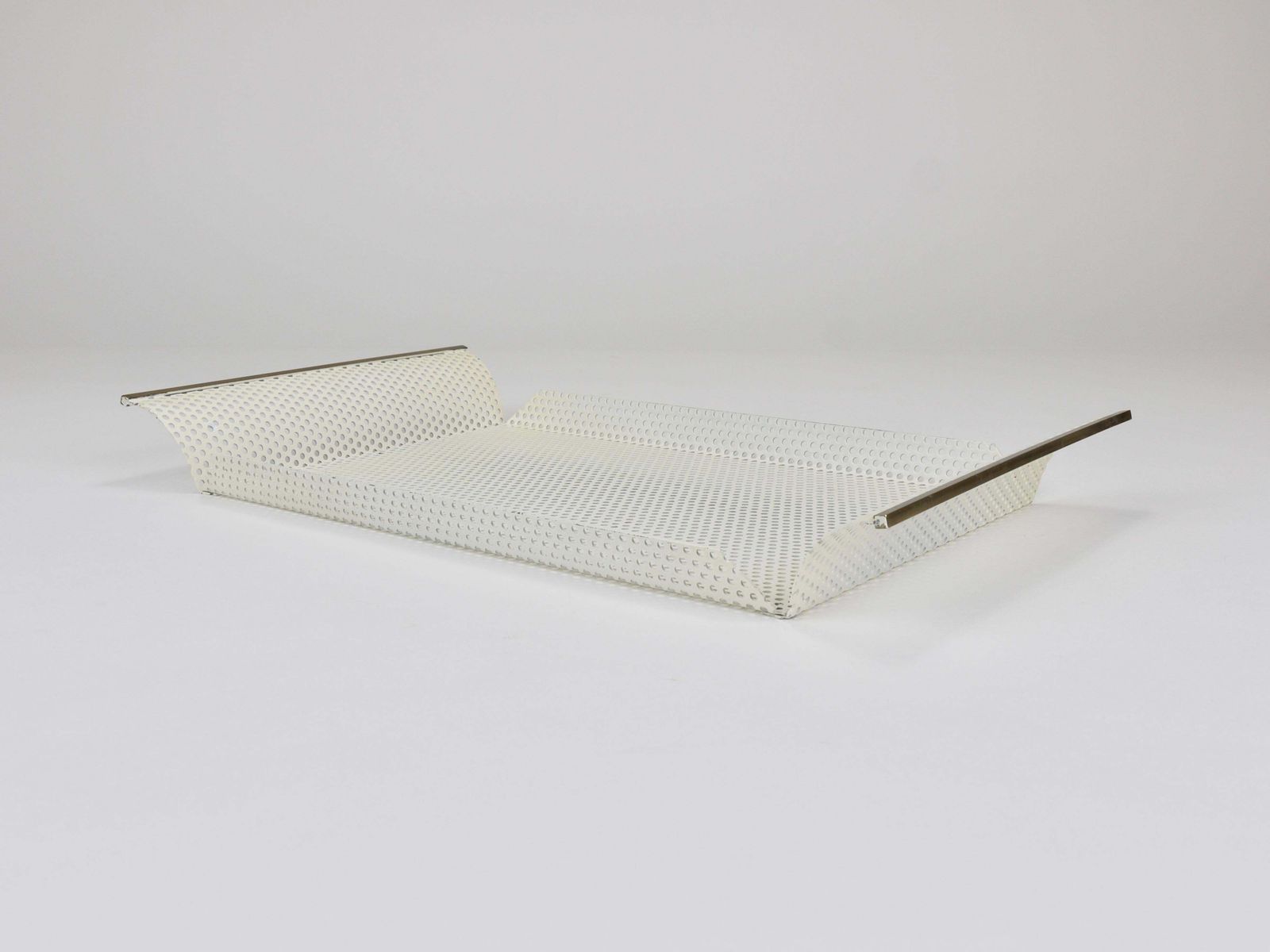 photo buy Vereinigte Werkstätten Rigitulle Brass And Perforated Metal Tray, Germany, 1970s