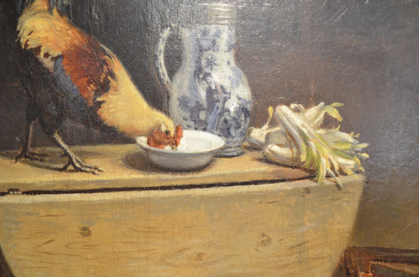 19th Century Oil Painting Of An Interior Scene. photo furniture