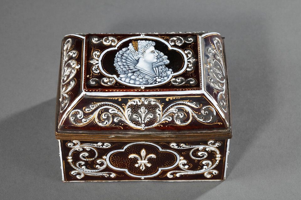 photo for sale Neo Renaissance Style Enamel And Copper Box
