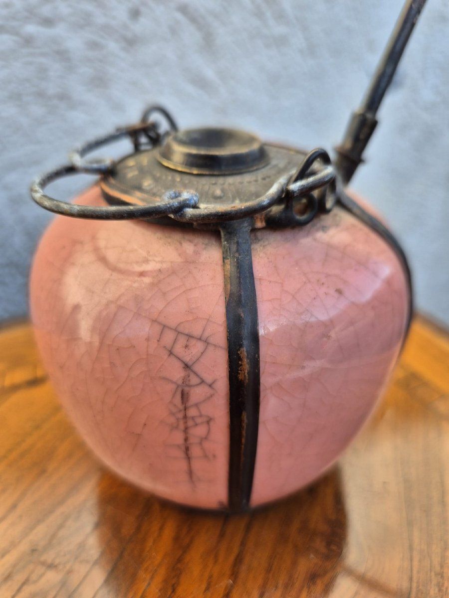 Pink Porcelain Water/Opium Pipe, Late 19th/Early 20th Century photo vintage