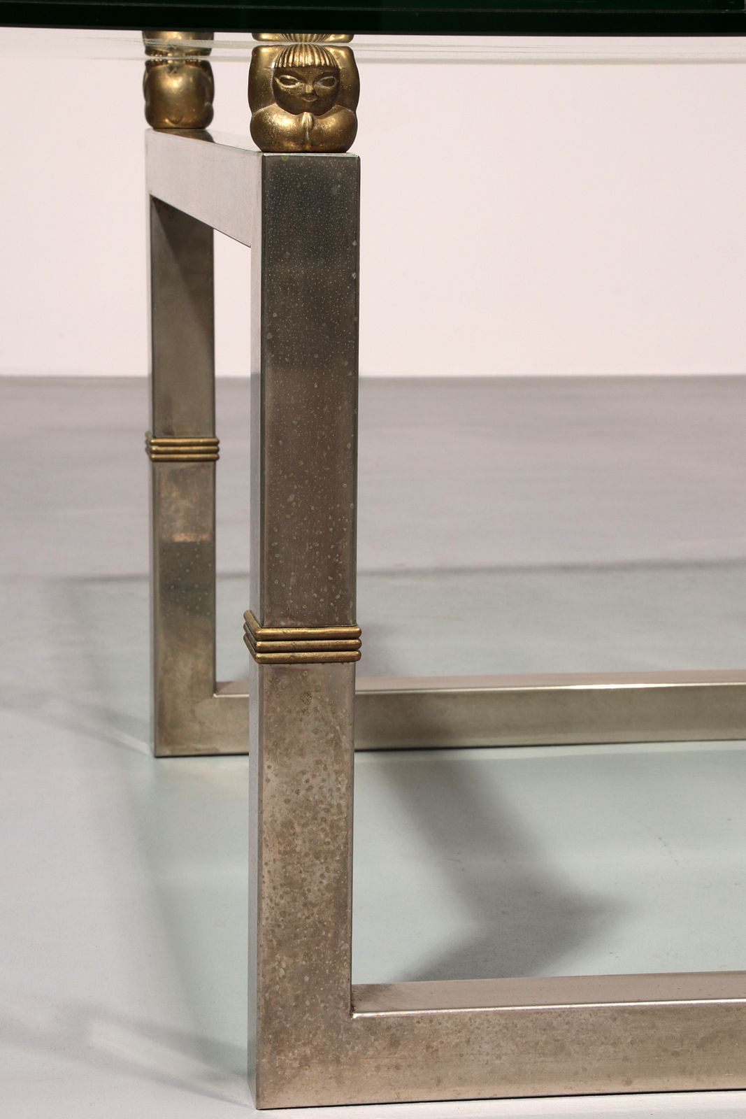 Peter Ghyczy Glass Coffee Table With Stainless Steel Frame Biri T29 photo vinterior