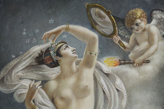 photo furniture Representation Of Danaë, After A Painting By Anne Louis Girodet Trioson