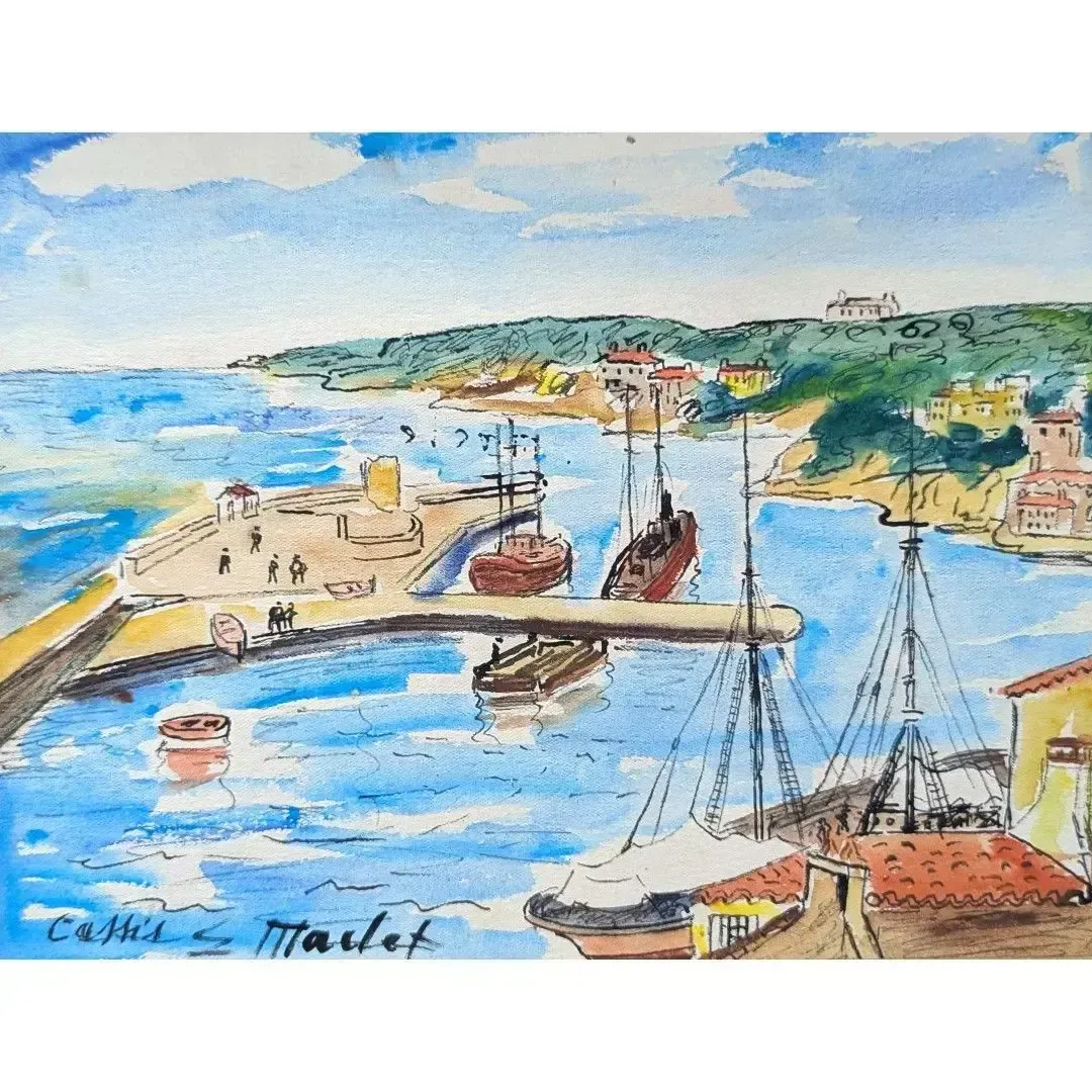 The Port Of Blackcurrant Gouache By Elisée Maclet photo furniture