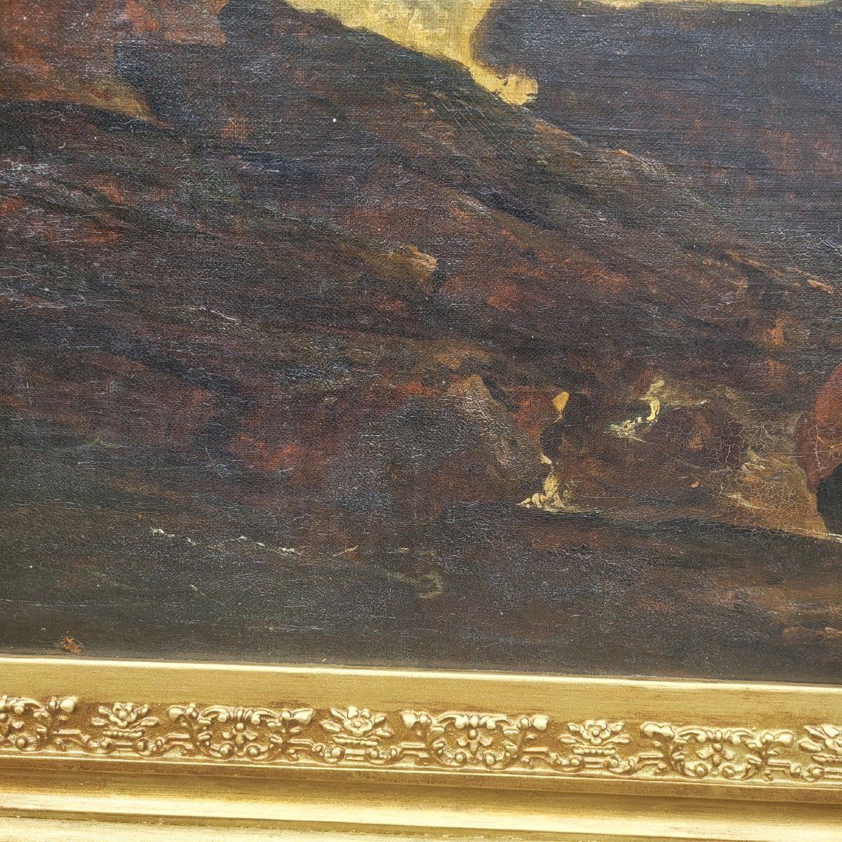 photo for sale Large Framed Seascape In The Style Of Vernet, Late 17th/Early 18th Century