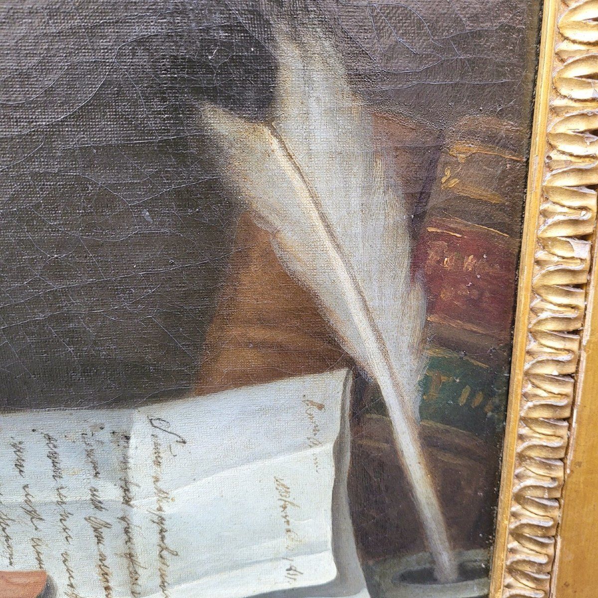 Framed Portrait Of A Gentleman With Letters, 18th Century photo 2308.0