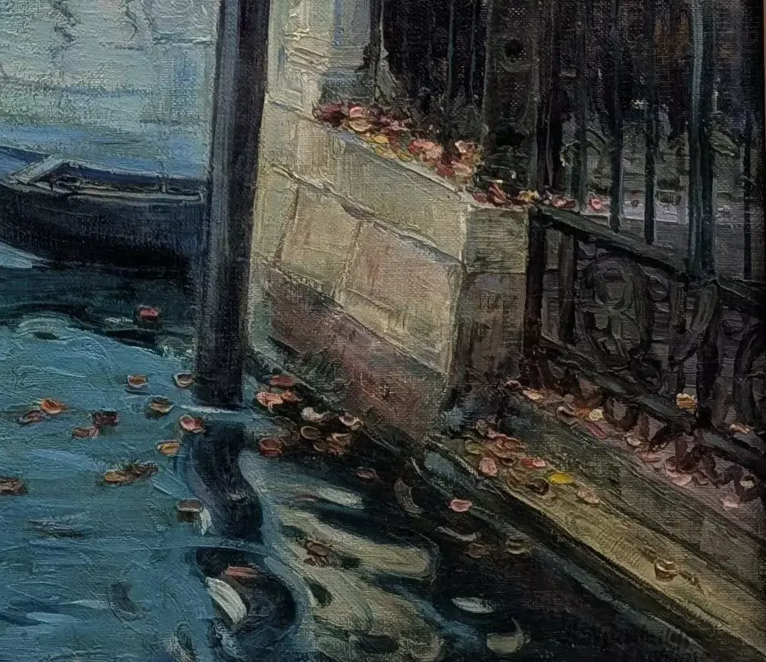 Oil On Canvas By Basile Nicholaevitch Netchitailoff, Venice, The Grand Canal photo Art
