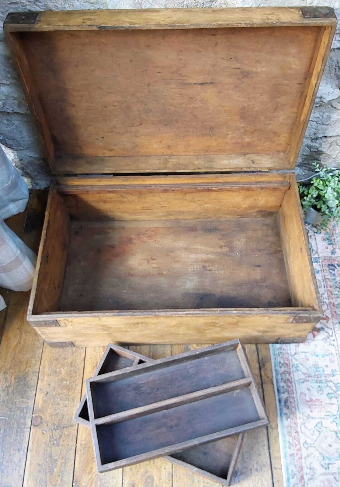 Rustic Wooden Storage Chest photo furniture