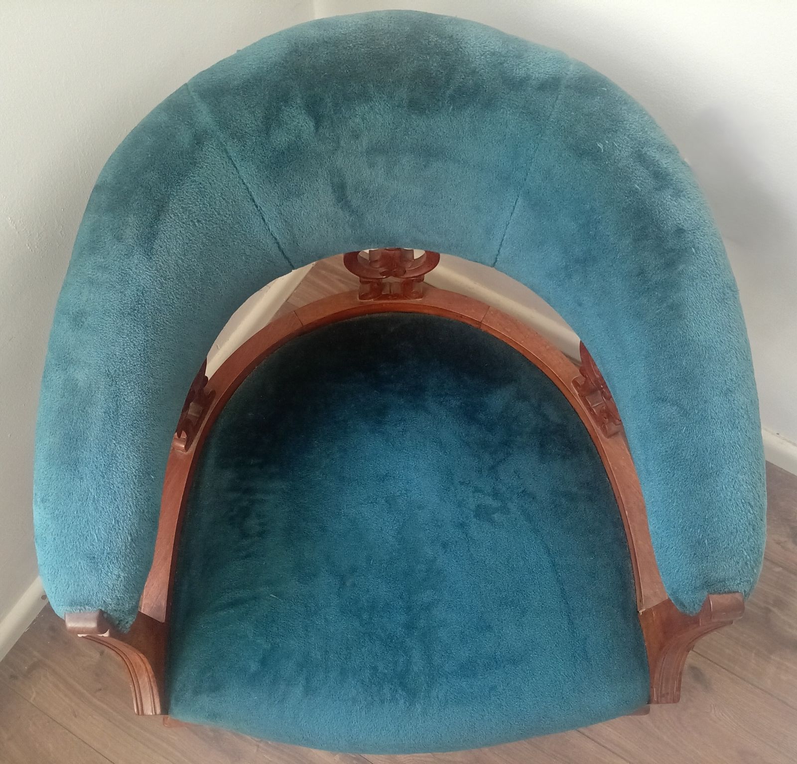 Tub Chair. Nursing Chair (Or Occasional Chair). Reupholstered Approximately 45 Years Ago. photo furniture