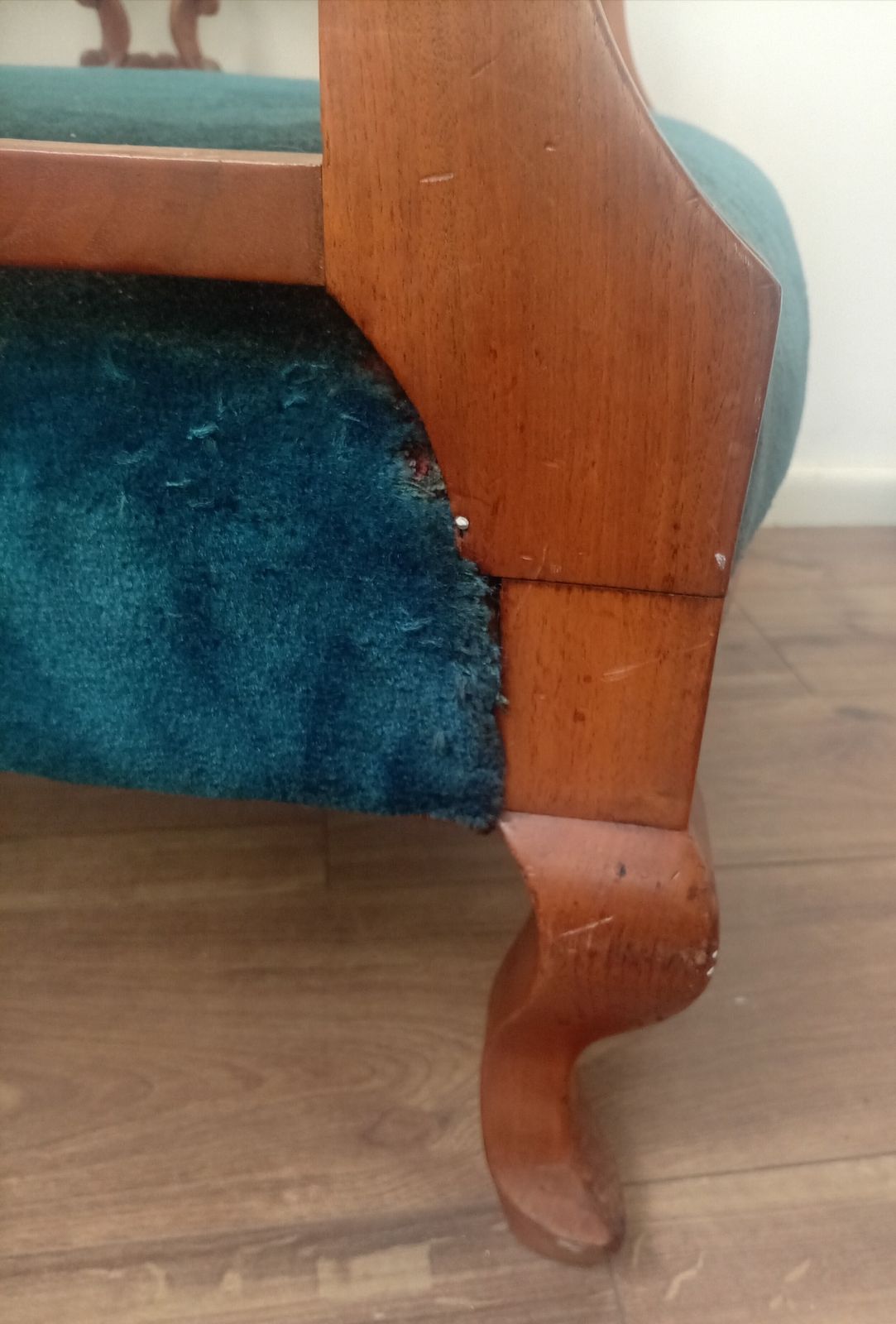 Tub Chair. Nursing Chair (Or Occasional Chair). Reupholstered Approximately 45 Years Ago. photo vintage