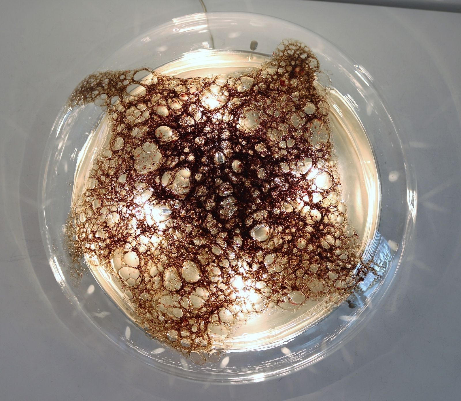 Italian Murano Bubble Glass Flush Mount Ceiling Light By La Murrina, 1970s photo vinterior