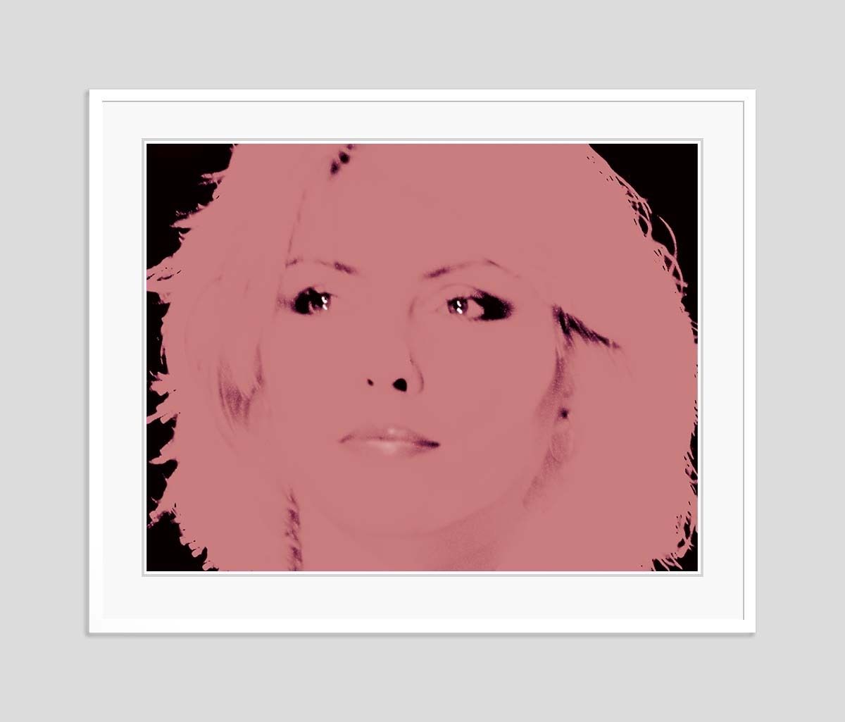 Batik 'Peach Blondie' Signed Limited Edition Print Framed In White photo furniture